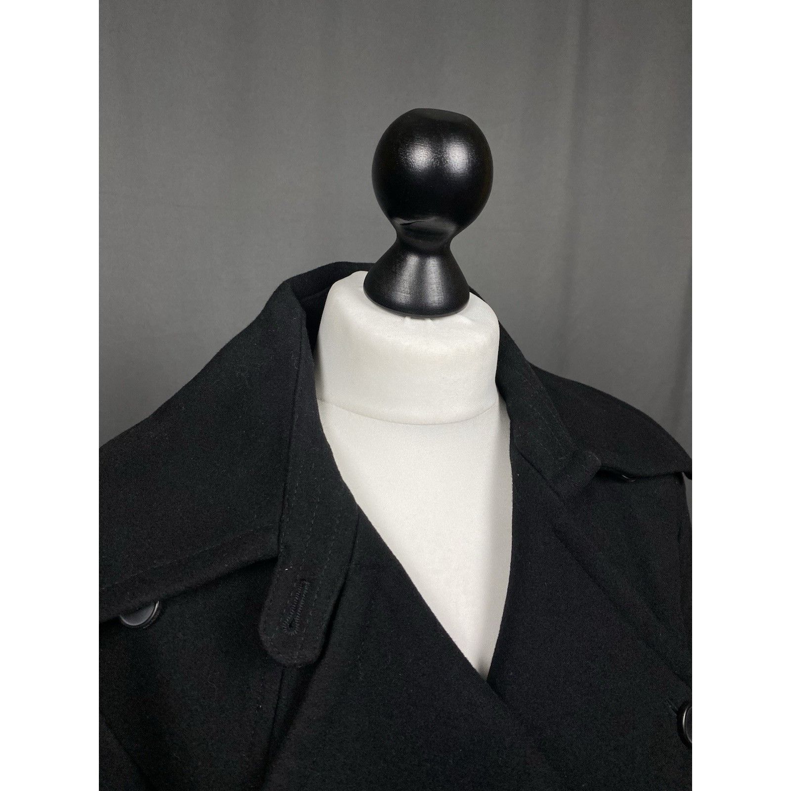 Dries Van Noten Dries Van Noten Women's Black Wool Double Breasted Pea Coat Size S / US 4 / IT 40 - 6 Thumbnail