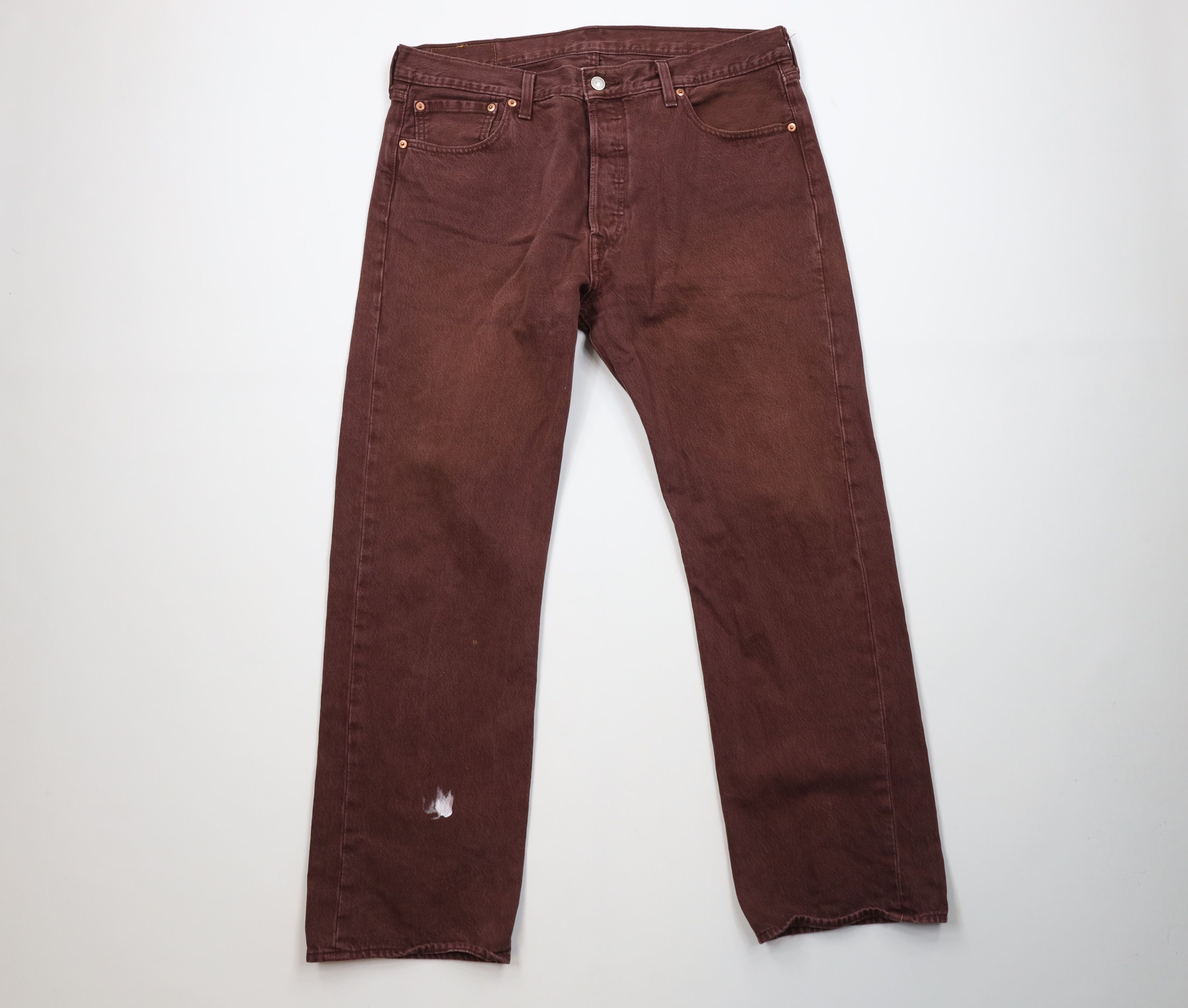 Vintage Y2K Levis 501xx Original Fit Button Fly Jeans Red