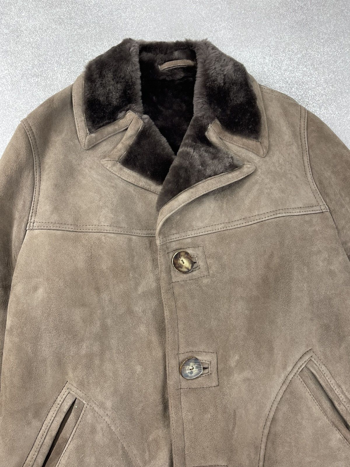 Sawyer of Napa Sawyer Of Napa Suede Suede Sheepskin Western Rancher Jacket Size US M / EU 48-50 / 2 - 6 Thumbnail