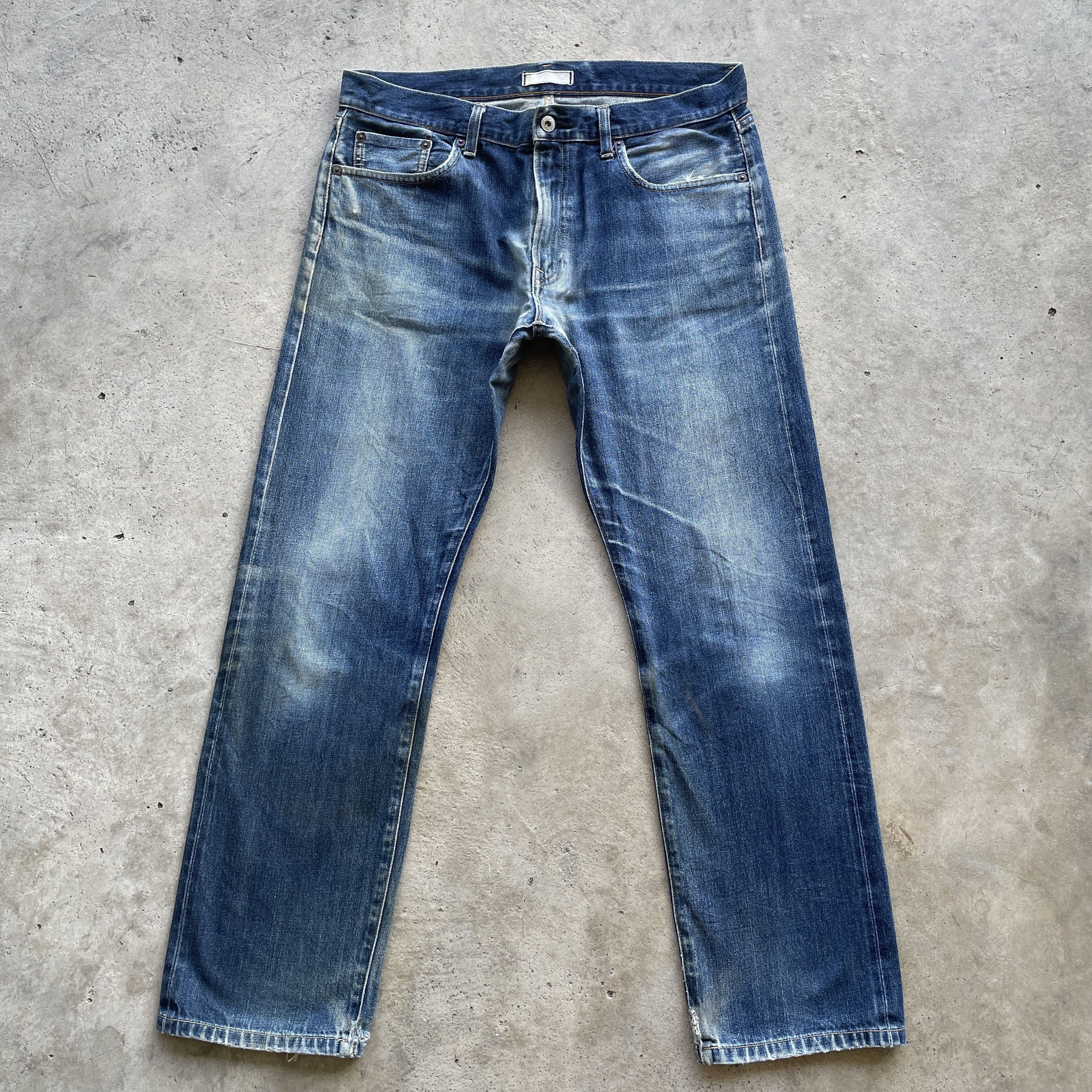 Japanese Brand Vintage Japanese Brand Faded Jeans Denim Pants W35 Size US 35 - 2 Thumbnail