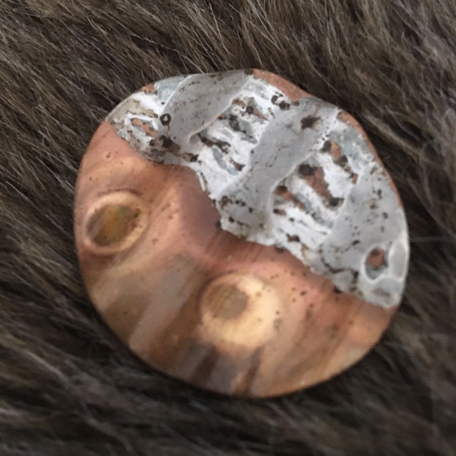 Vintage Vintage silver and copper tone disc earrings Size ONE SIZE - 3 Thumbnail