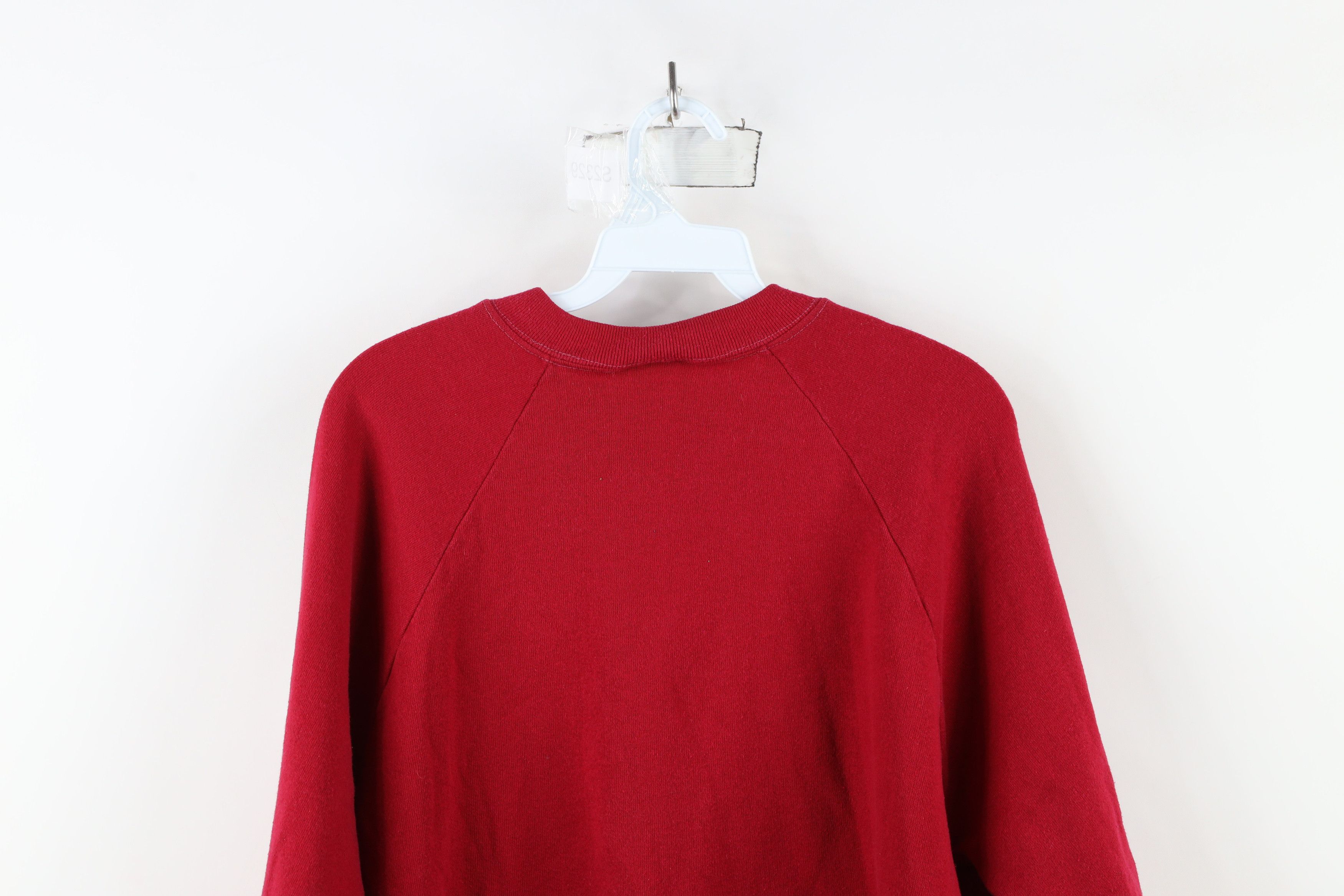 Vintage Vintage 70s Streetwear Raglan Crewneck Sweatshirt Red USA Size US L / EU 52-54 / 3 - 14 Thumbnail