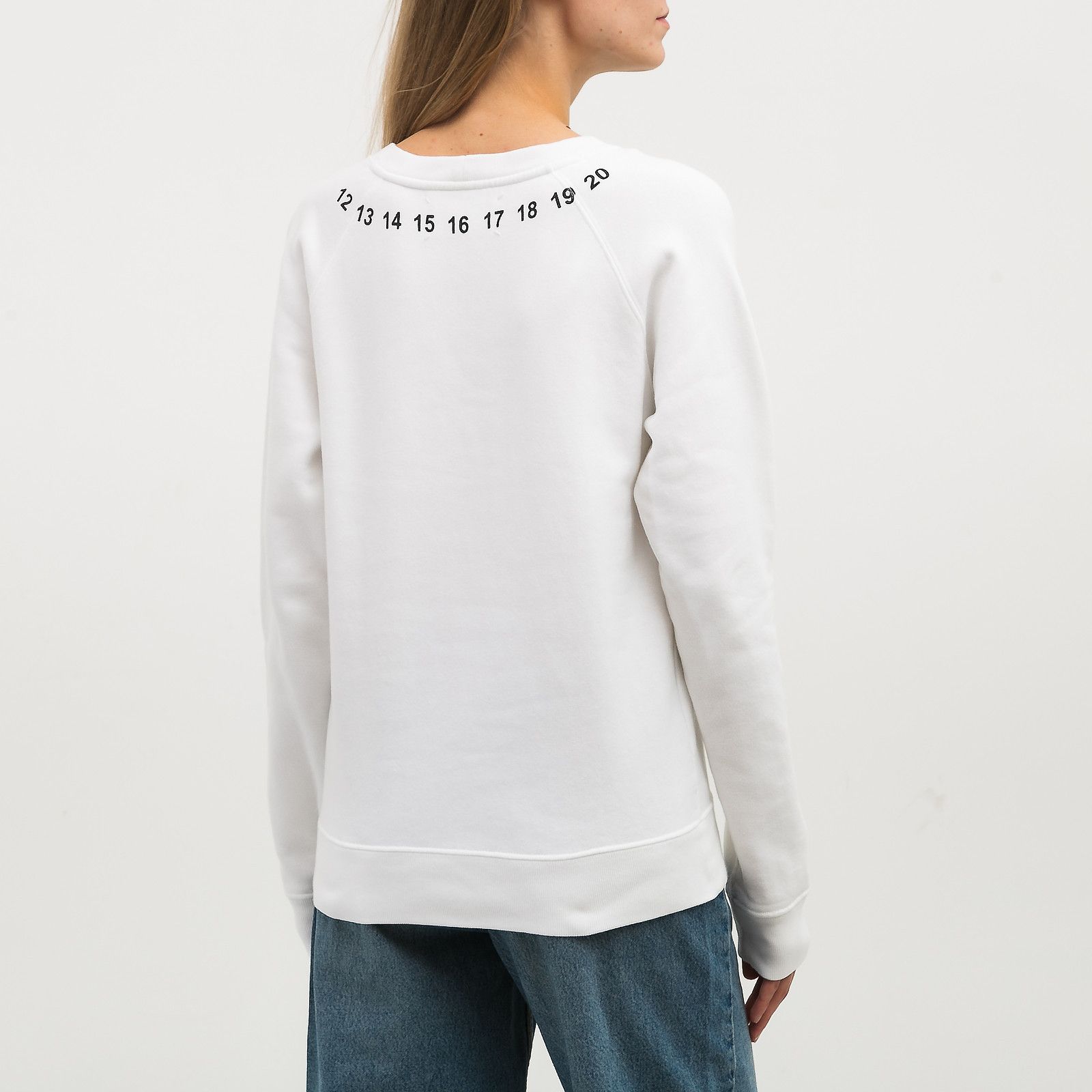 Maison Margiela oc11z1225 Logo Sweatshirt in White Size L / US 10 / IT 46 - 2 Thumbnail