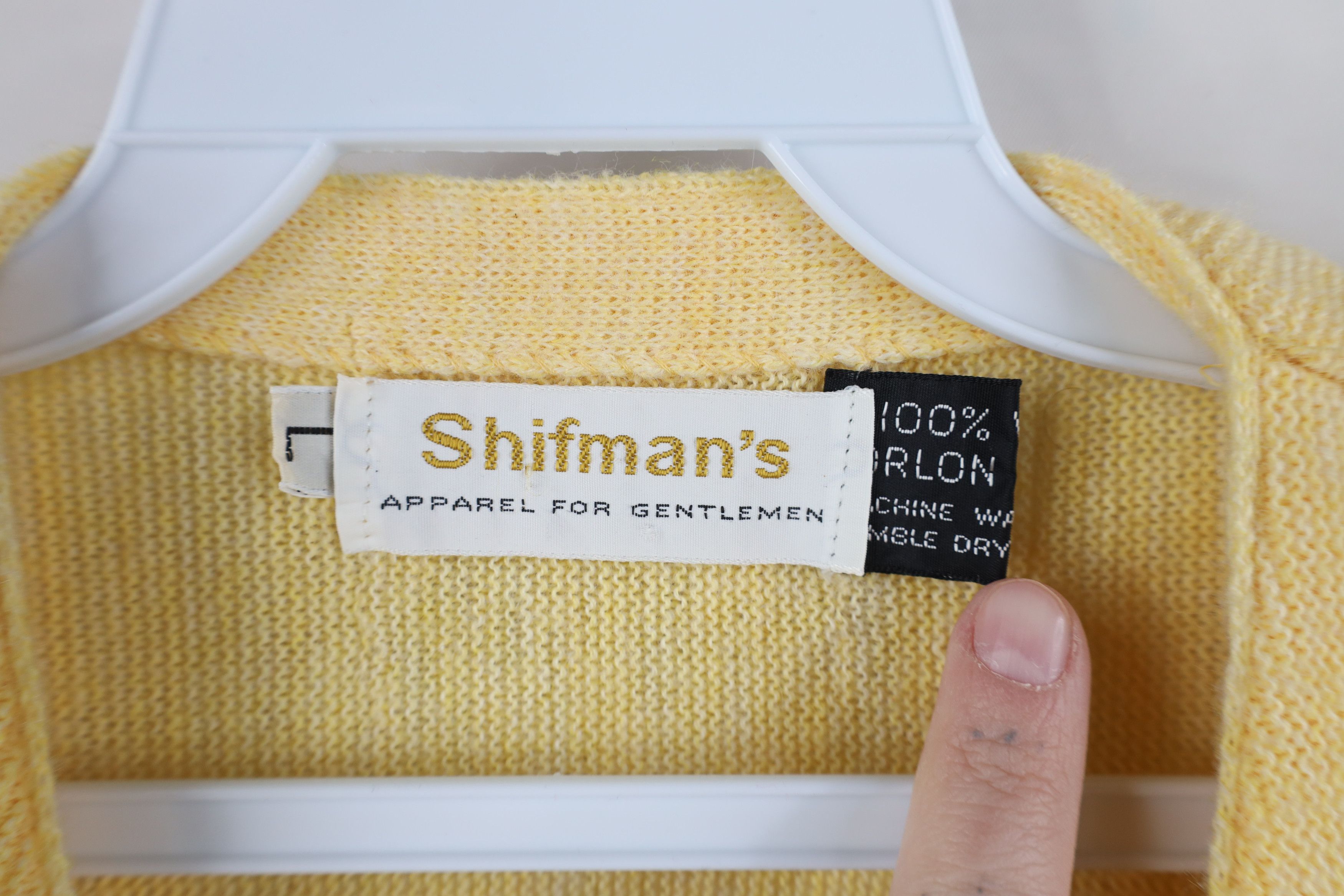 Vintage Vtg 60s Streetwear Cardigan Sweater Kurt Cobain Yellow USA Size US L / EU 52-54 / 3 - 7 Thumbnail