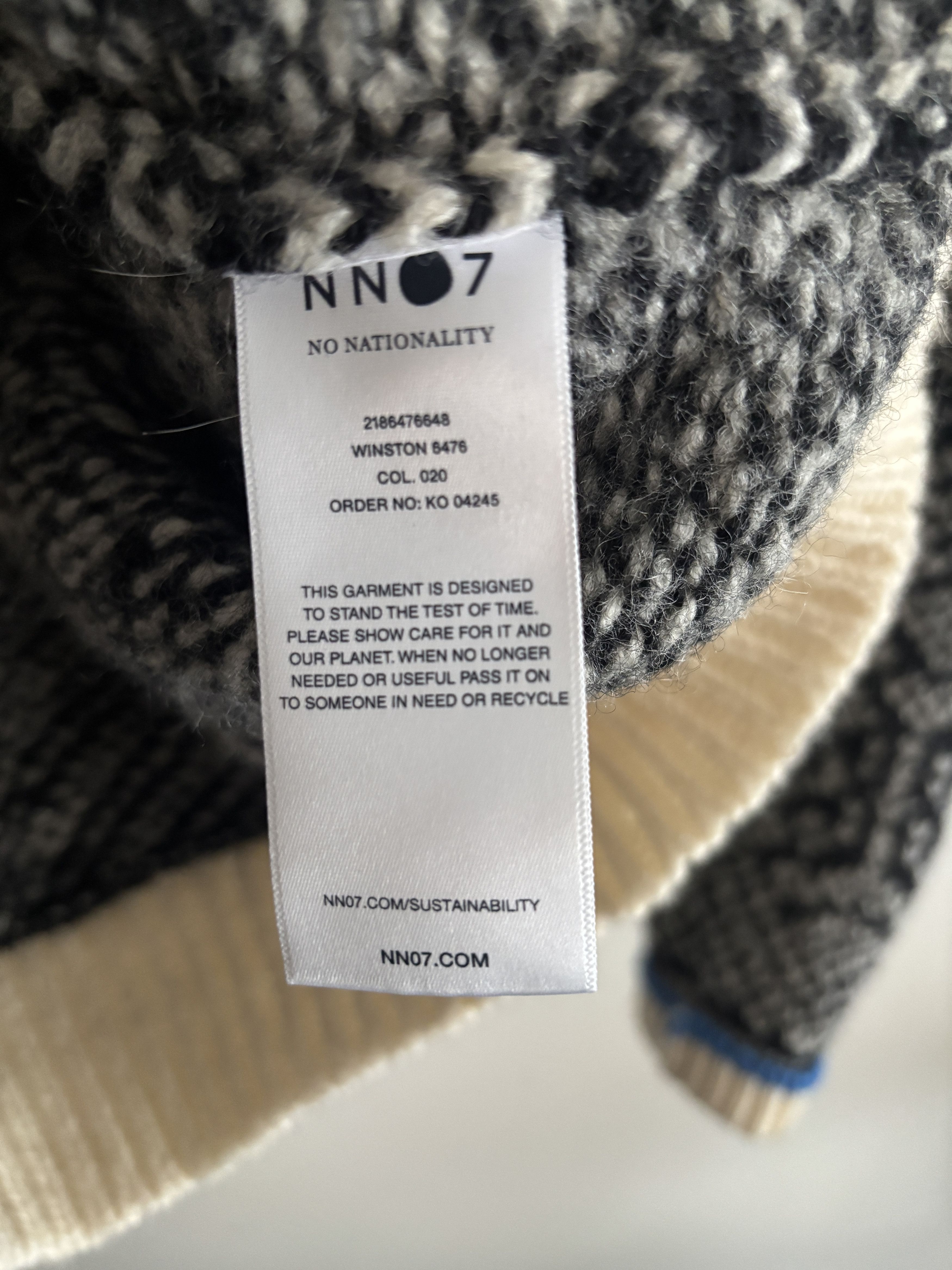 NN07 $265 Nordic Wool Fairisle Ecru Turtleneck Sweater- S/M Size US S / EU 44-46 / 1 - 9 Thumbnail