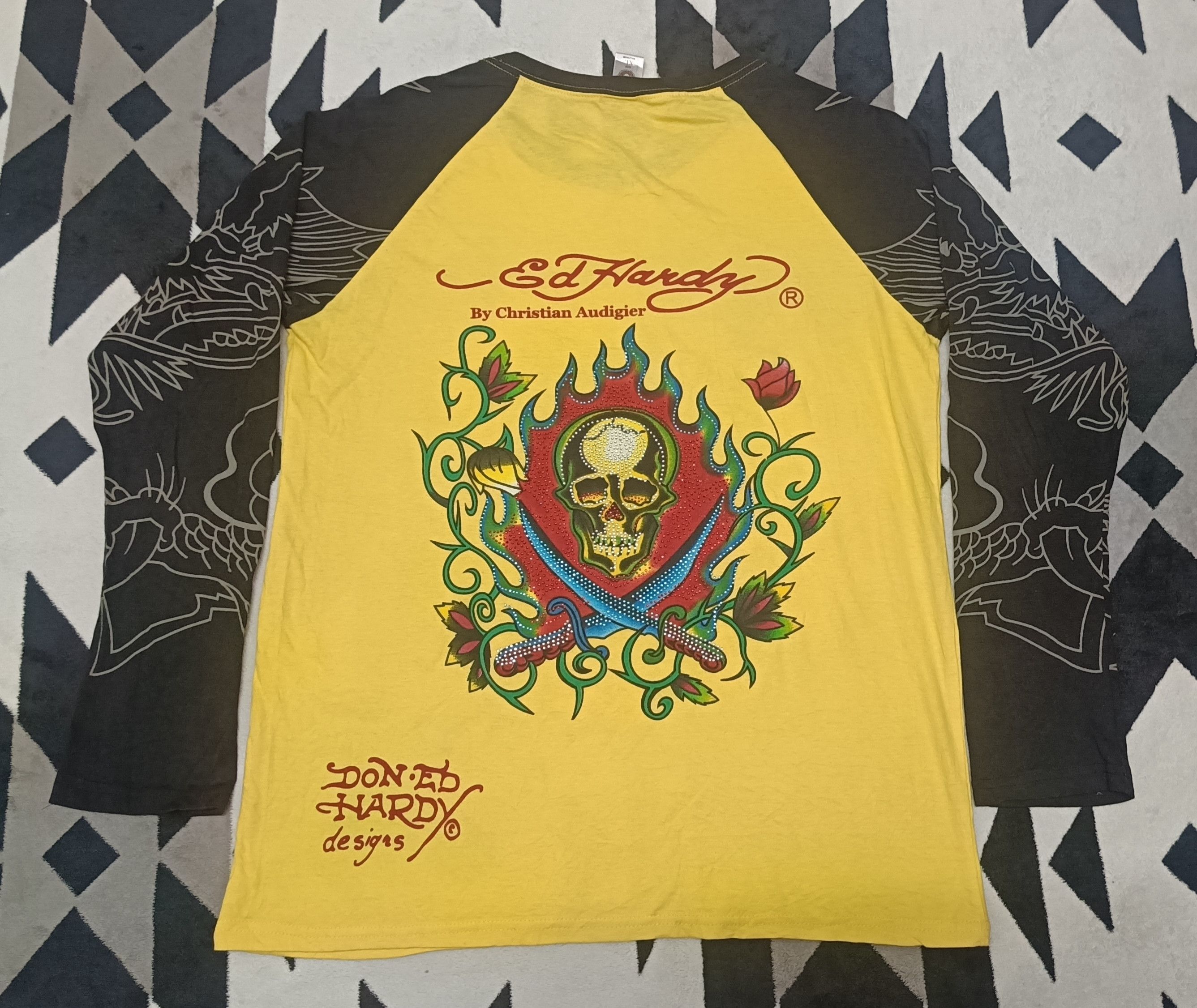 Ed Hardy 🔥🔥 Rare Ed Hardy Long Sleeve Tee Size US XL / EU 56 / 4 - 4 Thumbnail