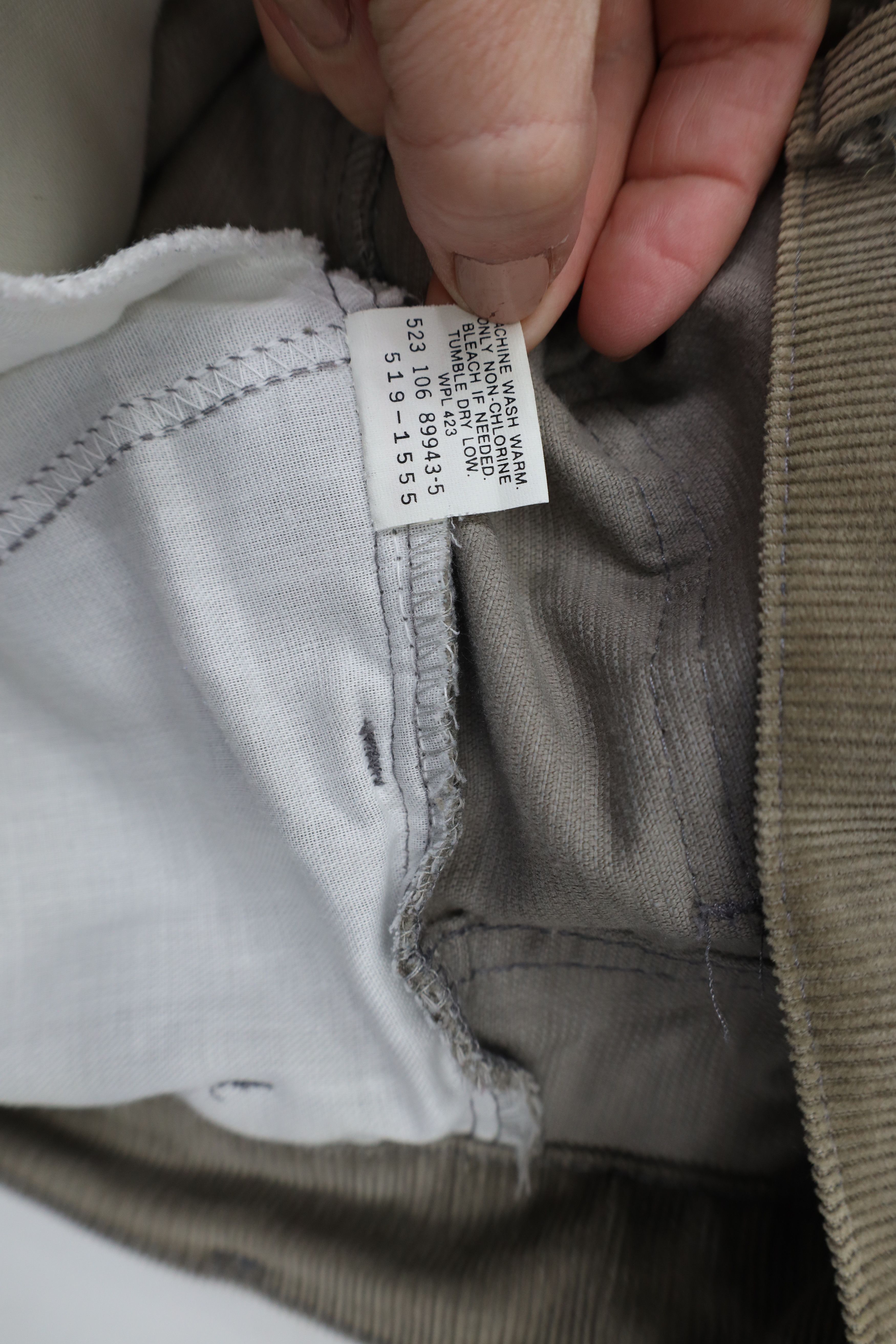Levi's × Vintage Vintage 80s Levis Flared Corduroy Chino Pants Gray USA Size US 34 / EU 50 - 9 Thumbnail