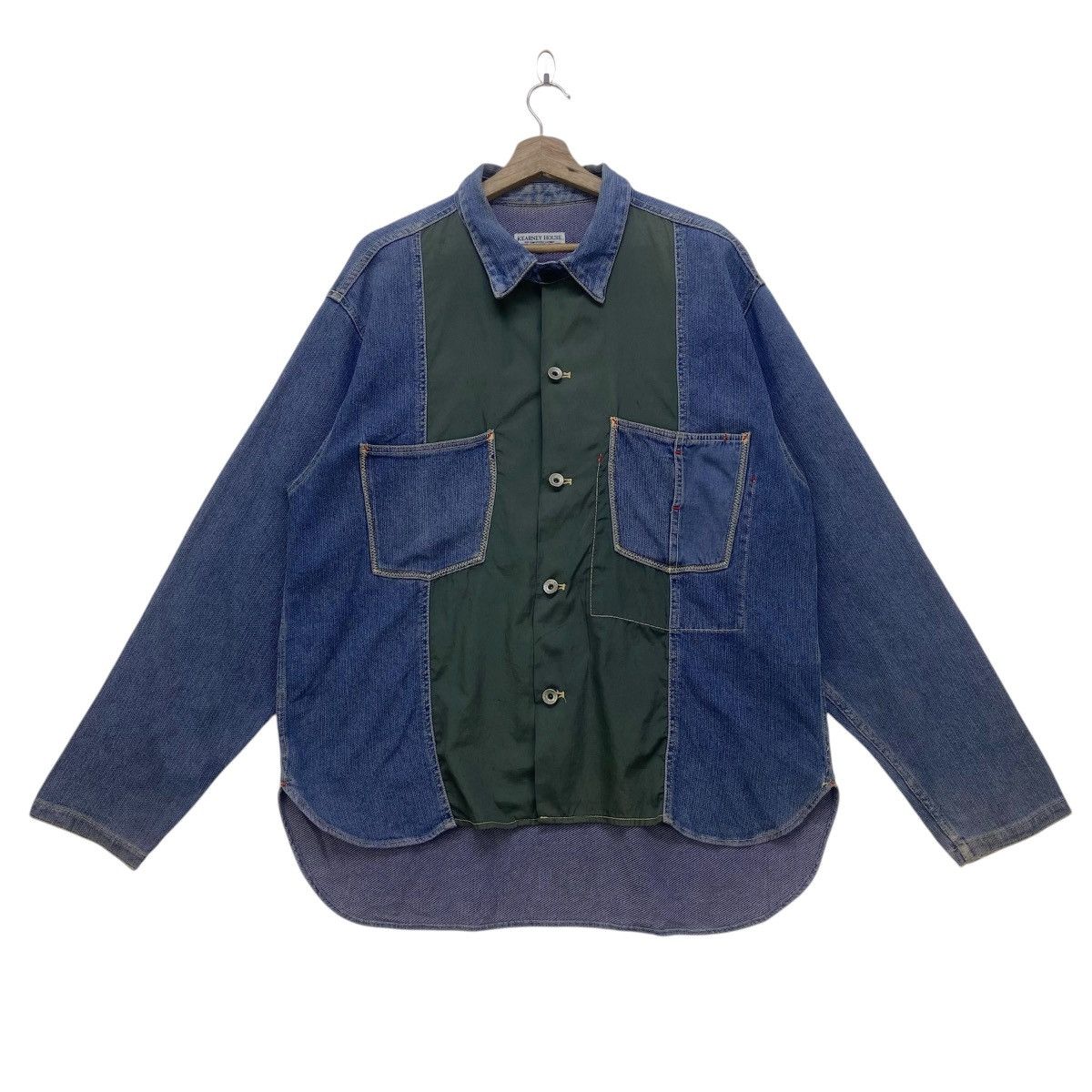Designer × Japanese Brand × Vintage 🔥 Kearney House Sashiko Boro Indigo Two-tone Jacket Size US M / EU 48-50 / 2 - 3 Thumbnail