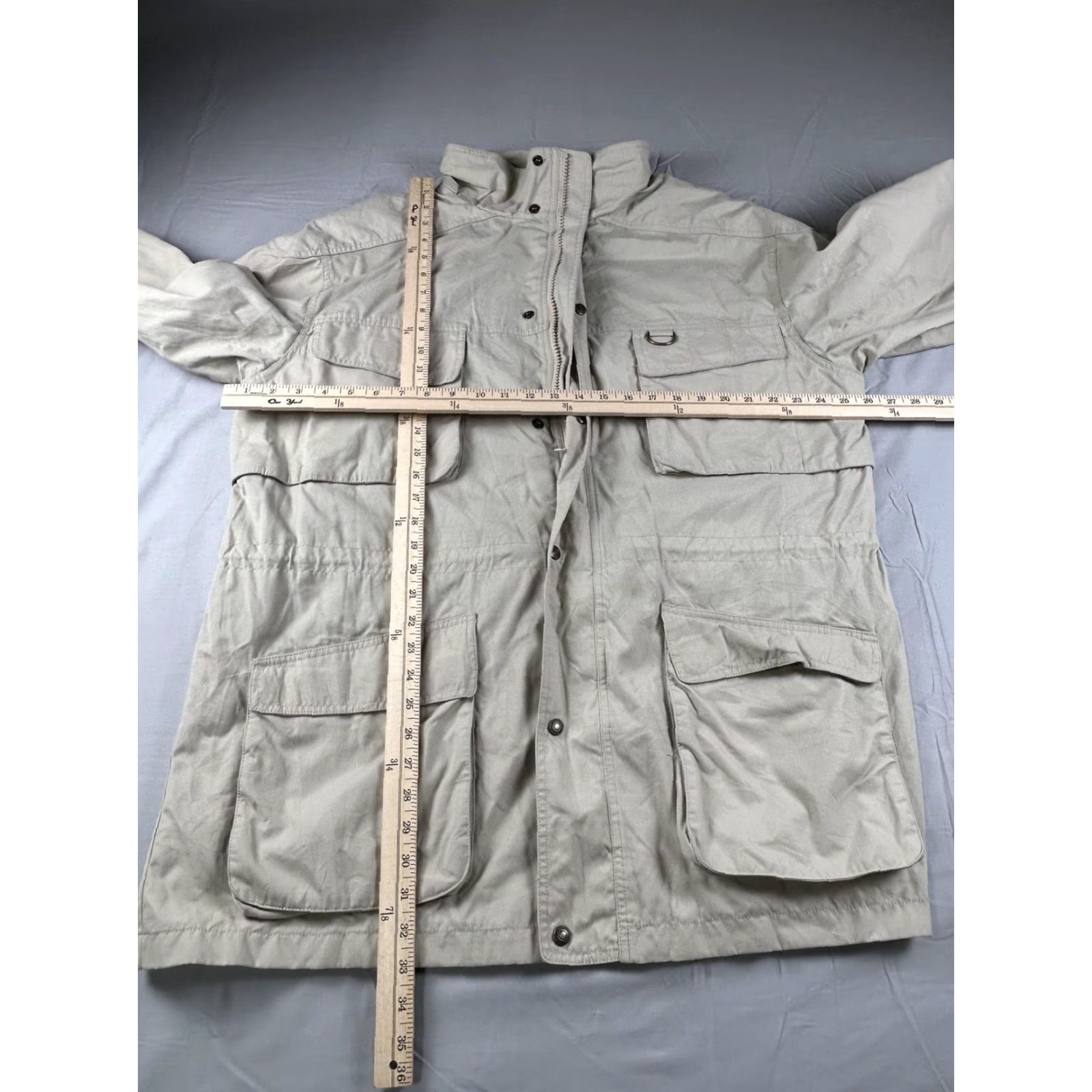 Eddie Bauer VINTAGE Eddie Bauer Coat Mens XL Beige Wool Lined Parka 90s 80s Cotton Outer Shell Zip Pockets Size US XL / EU 56 / 4 - 6 Thumbnail