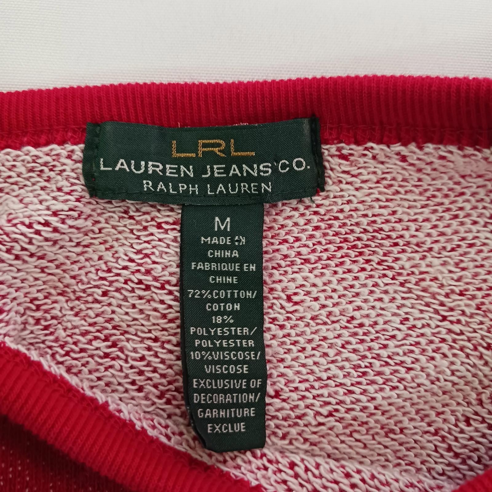 Polo Ralph Lauren LRL Lauren Jeans Ralph Lauren Women's M Red Sweater RN#41381 Size M / US 6-8 / IT 42-44 - 3 Thumbnail