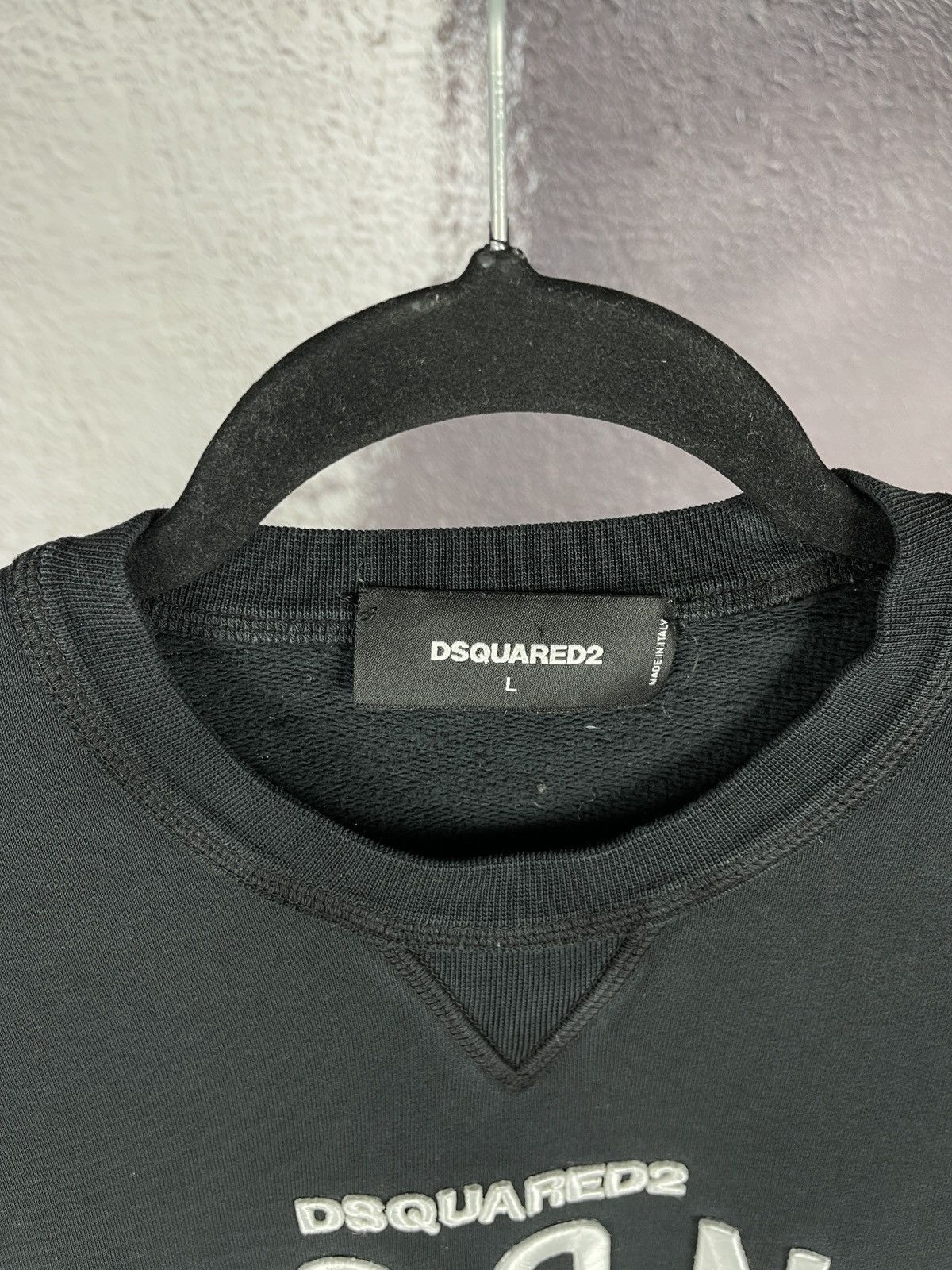 Dsquared2 Dsquared 2 Icon big embroidered logo black sweatshirt Size US L / EU 52-54 / 3 - 5 Thumbnail