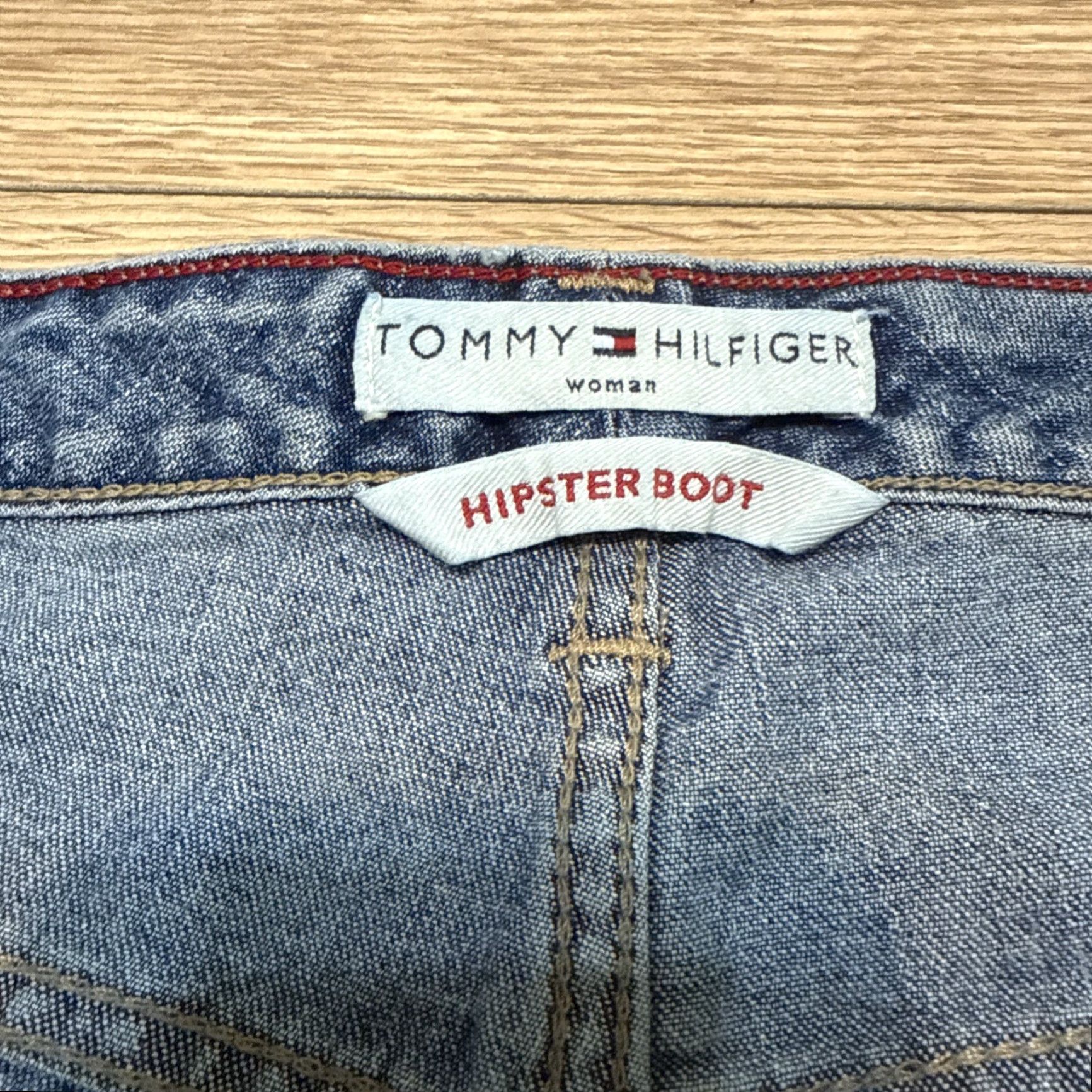 Tommy Hilfiger VINTAGE Tommy Hilfiger Women's Jeans Blue, Bootcut, Size 16, Hipster Style, Denim, Mid Rise, 31.5 Inseam Size 38" / US 16 / IT 52 - 2 Thumbnail