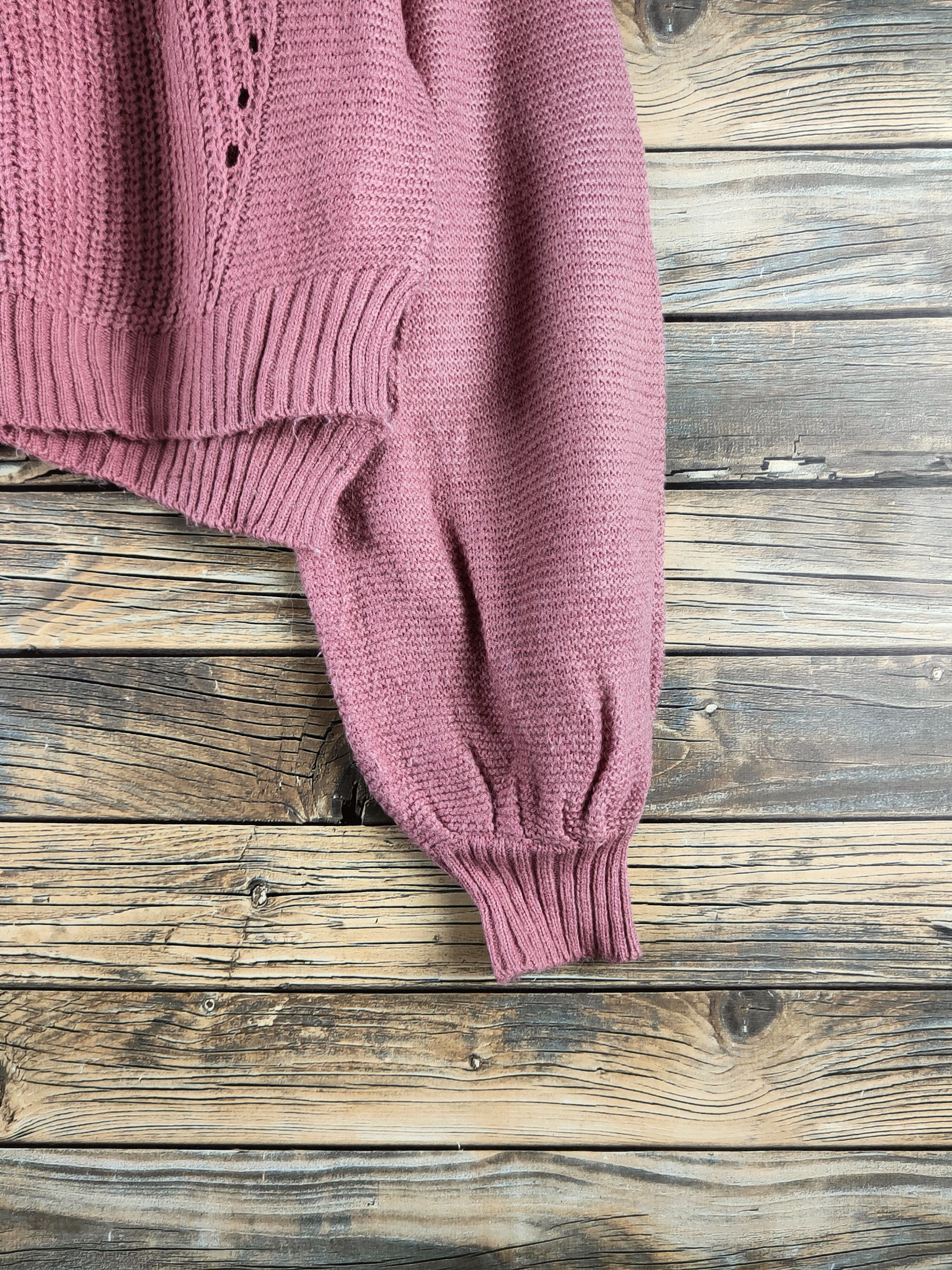 Japanese Brand DL W closet Pink Knitwear Crop Tops #46-972 Size L / US 10 / IT 46 - 6 Thumbnail