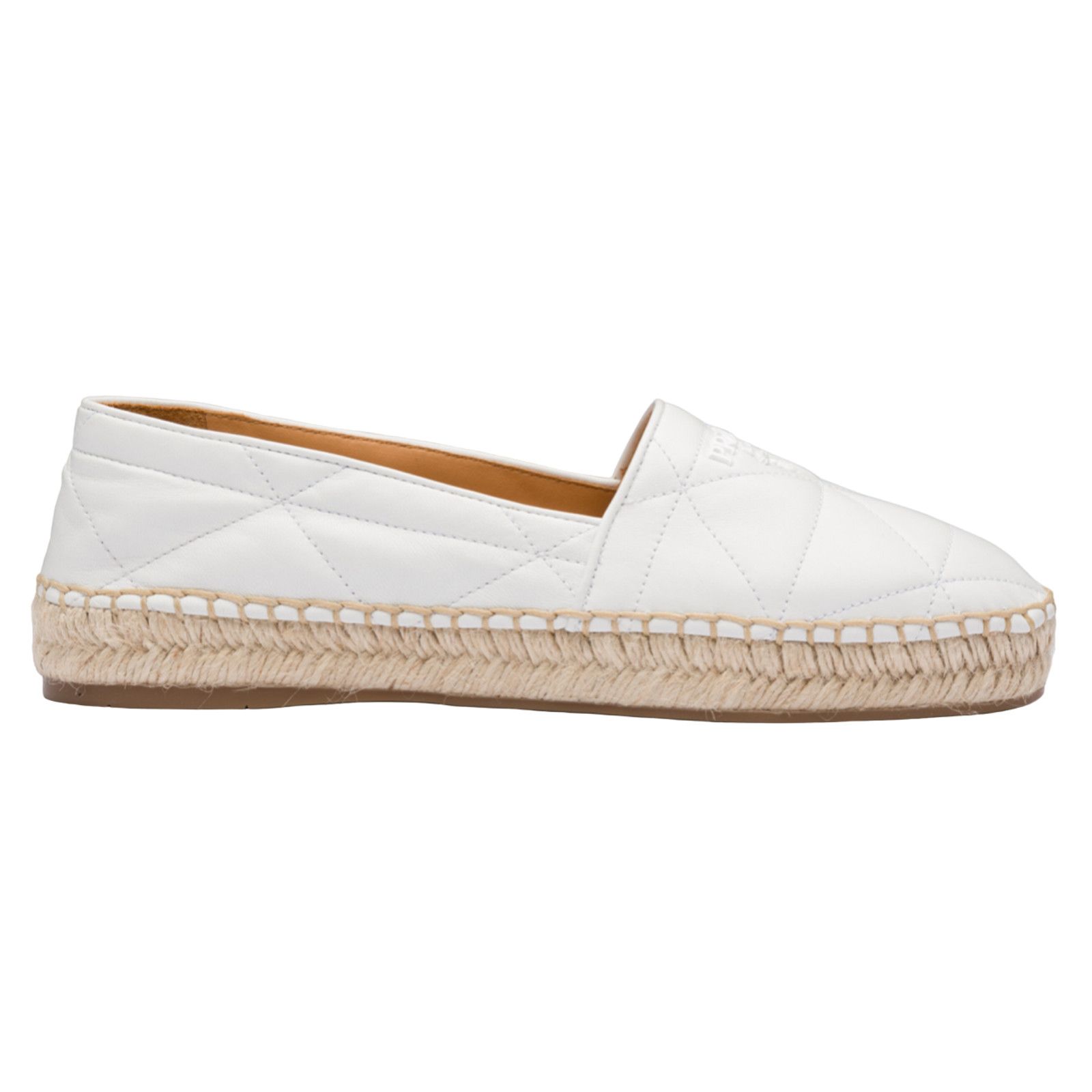 Prada Prada Bianco White Nappa Leather Tonal Logo Slip On Size US 7.5 / IT 37.5 - 1 Thumbnail