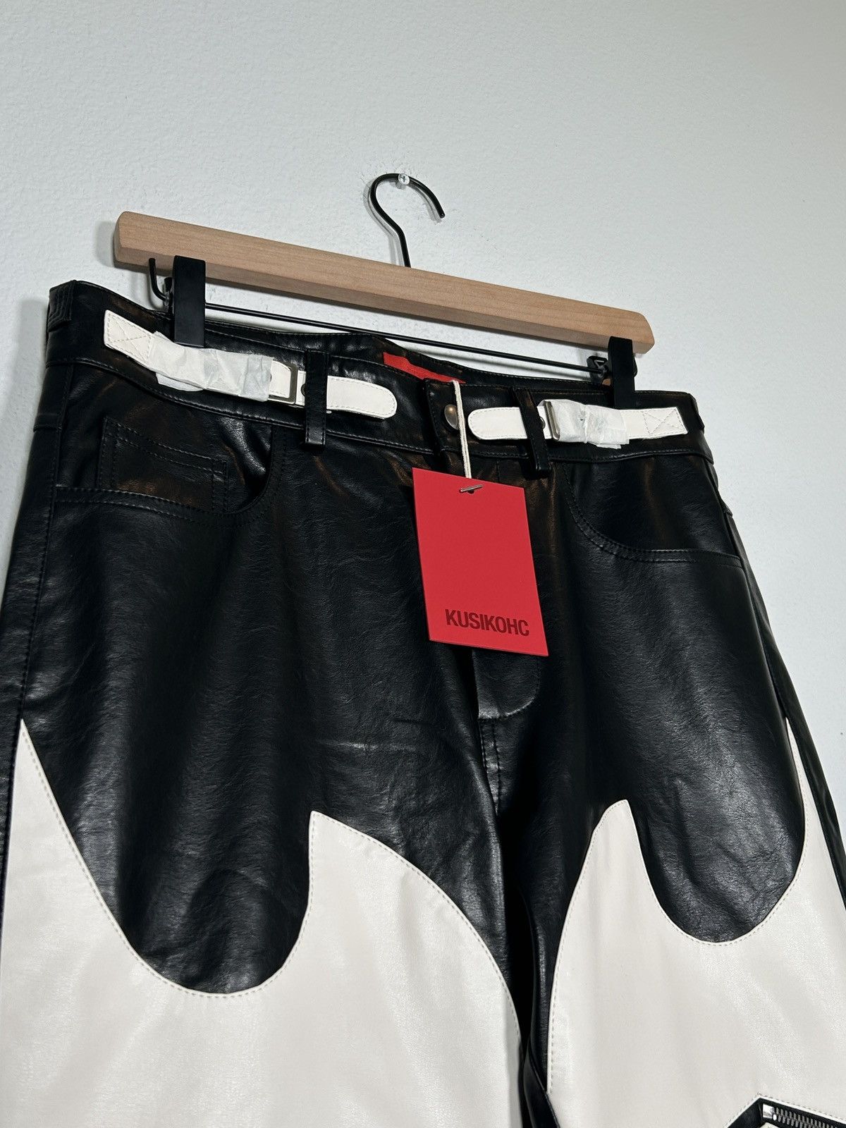 Kusikohc NWT! Moto Biker Zipper Pants Size US 34 / EU 50 - 3 Thumbnail