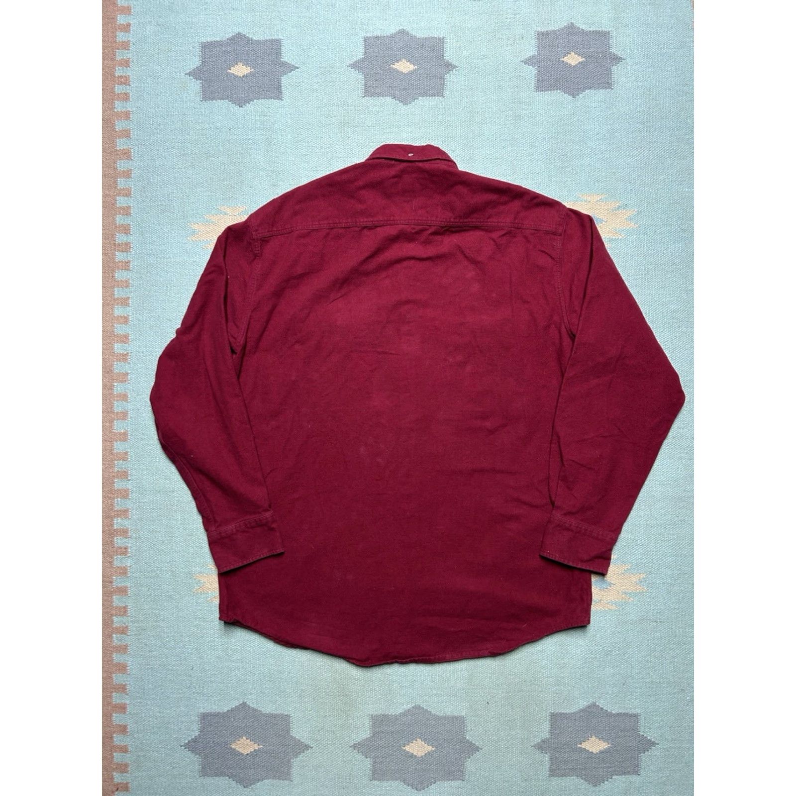 Vintage VINTAGE Cabela's Long Sleeve Button Shirt Chamois Soft Cotton Red Large Tall Mens Shirt Size US L / EU 52-54 / 3 - 4 Thumbnail