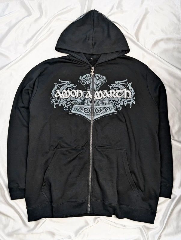Other Amon Amarth hoodie EMP metal band merch 5XL plussize! Size US XXL / EU 58 / 5 - 2 Thumbnail