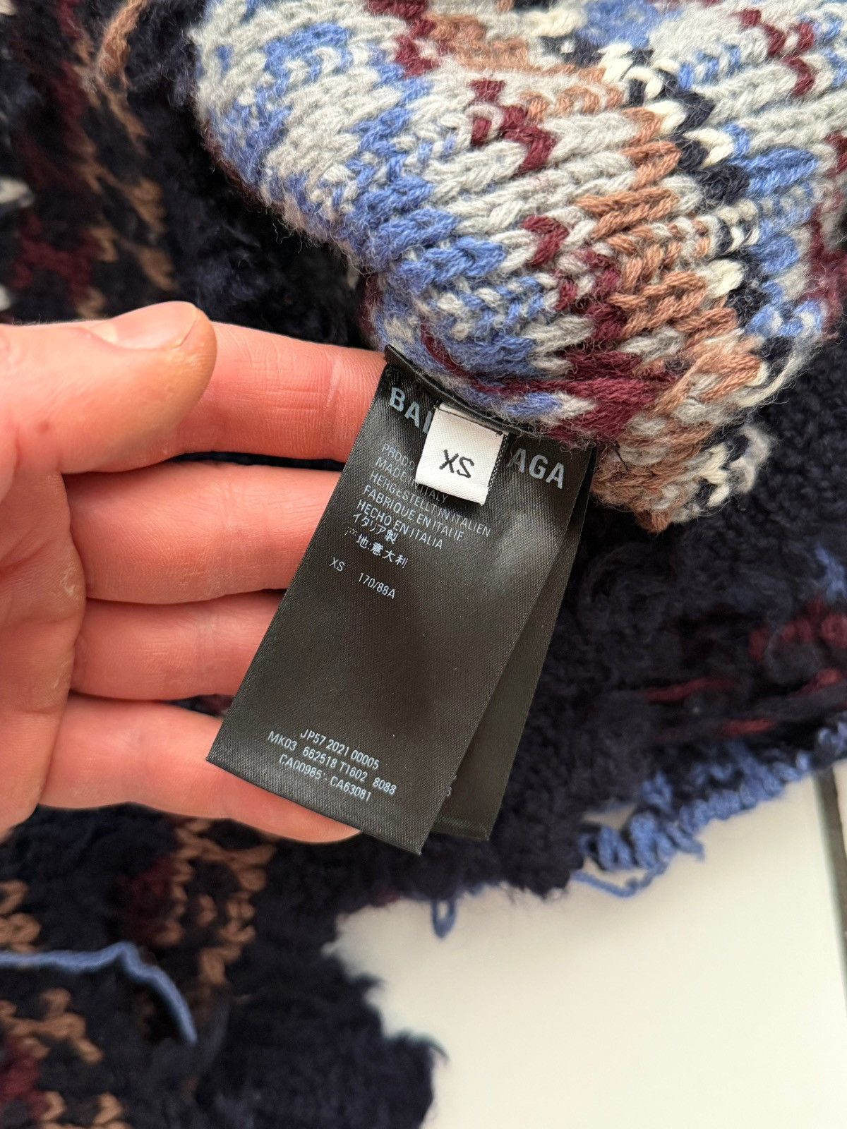 Balenciaga Afterworld Fair Isle Destroyed Knit Sweater Size US XS / EU 42 / 0 - 9 Thumbnail