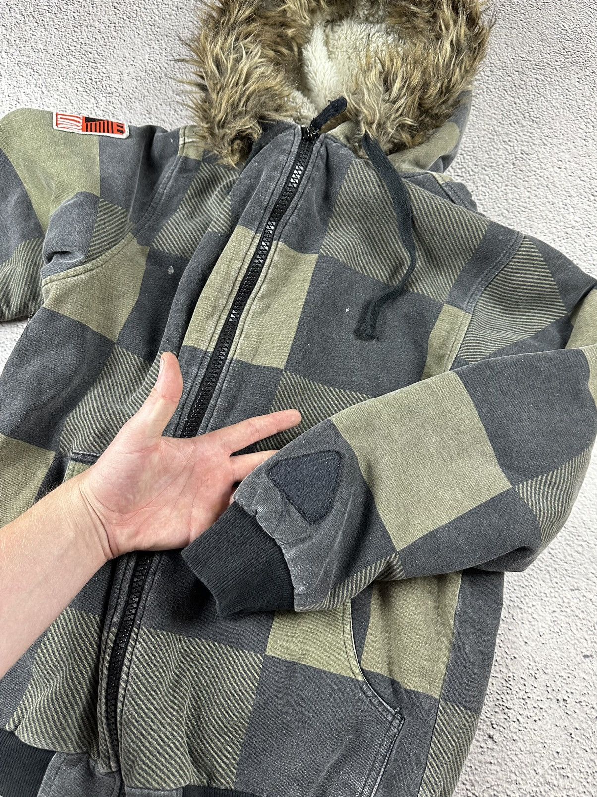 Other VTG Fur Fuzzy Faux Bomber Jacket Japan Y2K Hype Style Size US M / EU 48-50 / 2 - 10 Thumbnail
