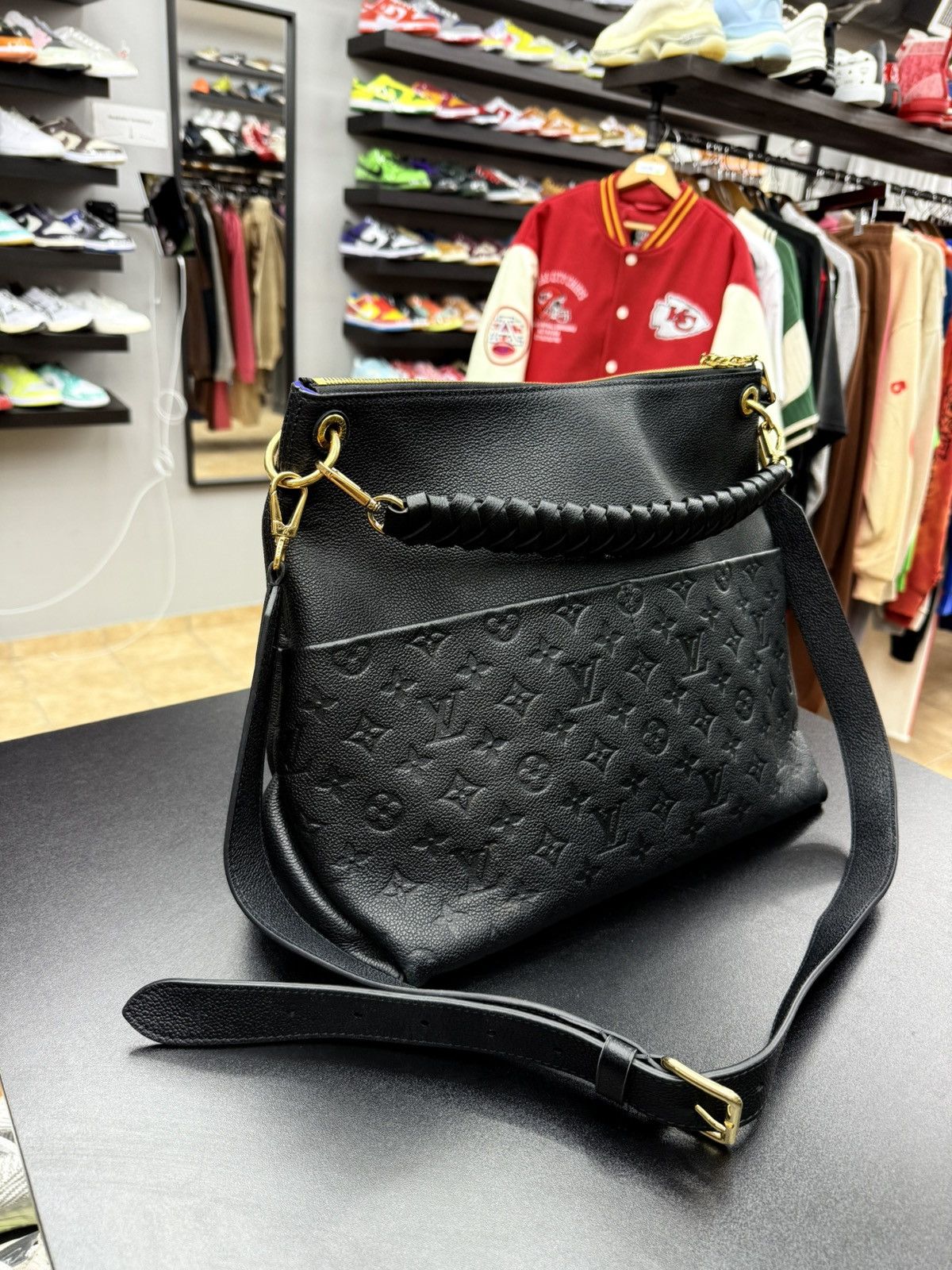 Louis Vuitton Louis Vuitton Maida Hobo Bag BLK Monogram Empreinte Leather Size ONE SIZE - 3 Thumbnail