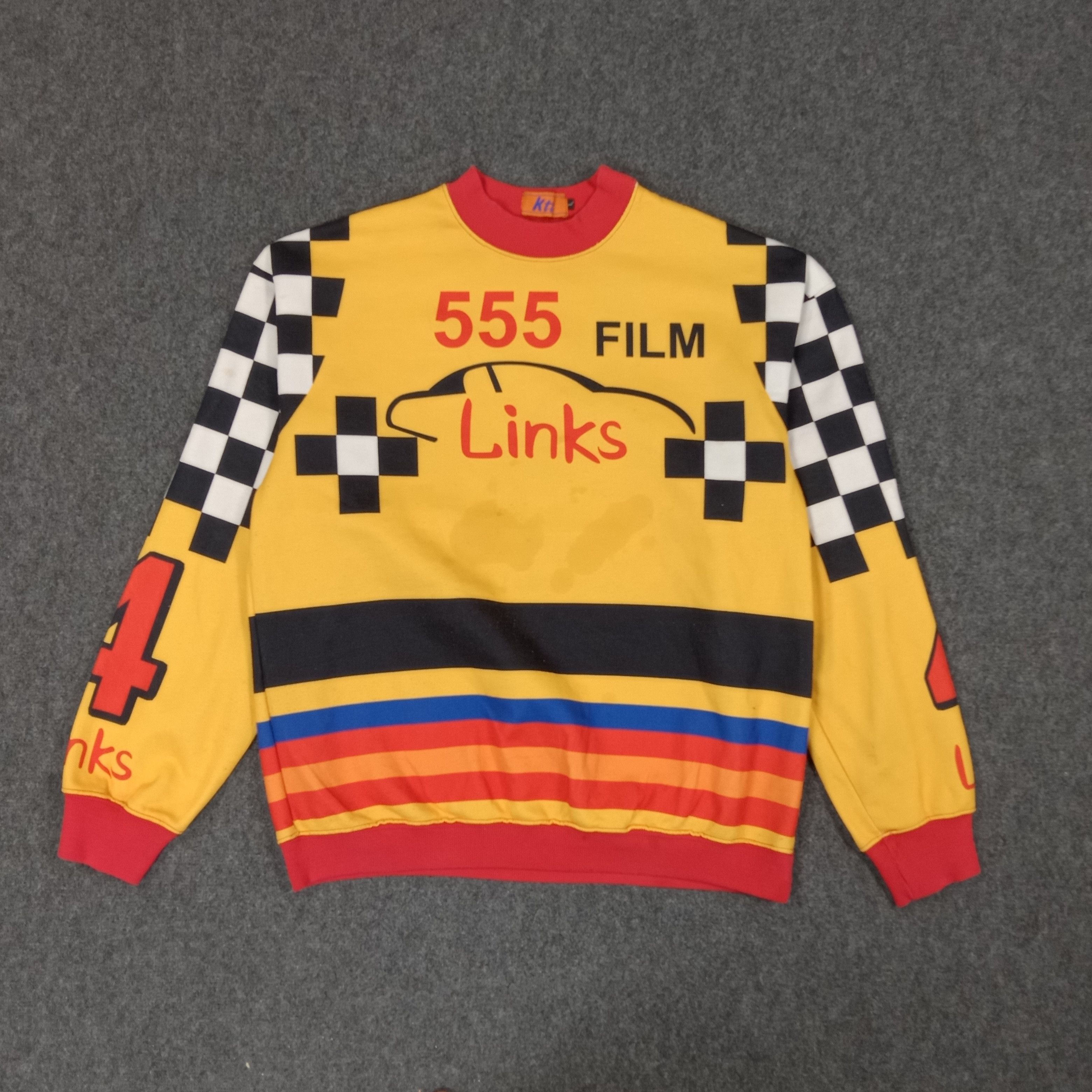 Japanese Brand × Vintage KTT 555 Film Link Racing Japanese Team Sweatshirt Size US L / EU 52-54 / 3 - 1 Thumbnail
