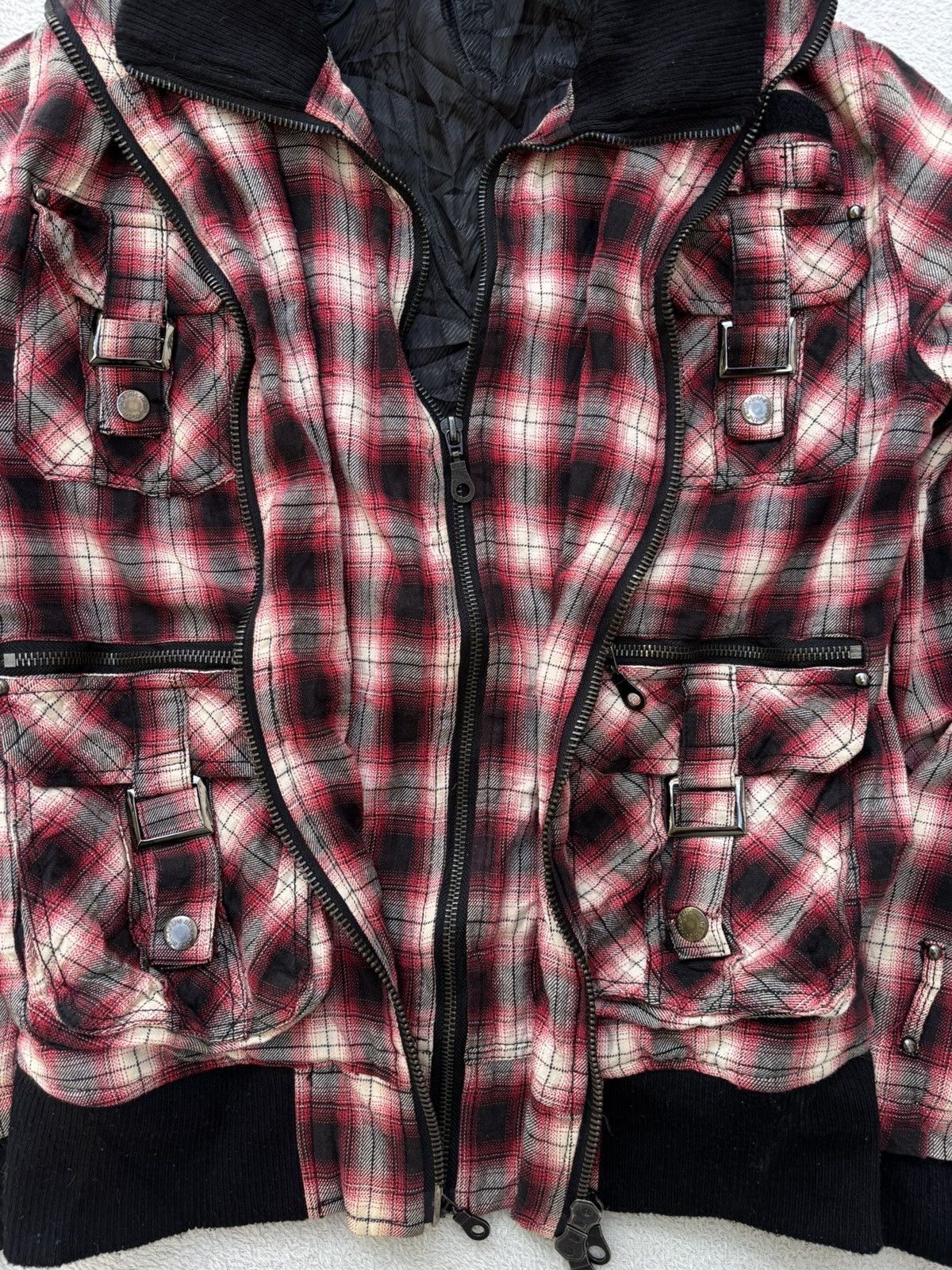 In The Attic 00s In the Attic Plaid Double Layer Pocket Detailing Jacket Size US S / EU 44-46 / 1 - 8 Thumbnail