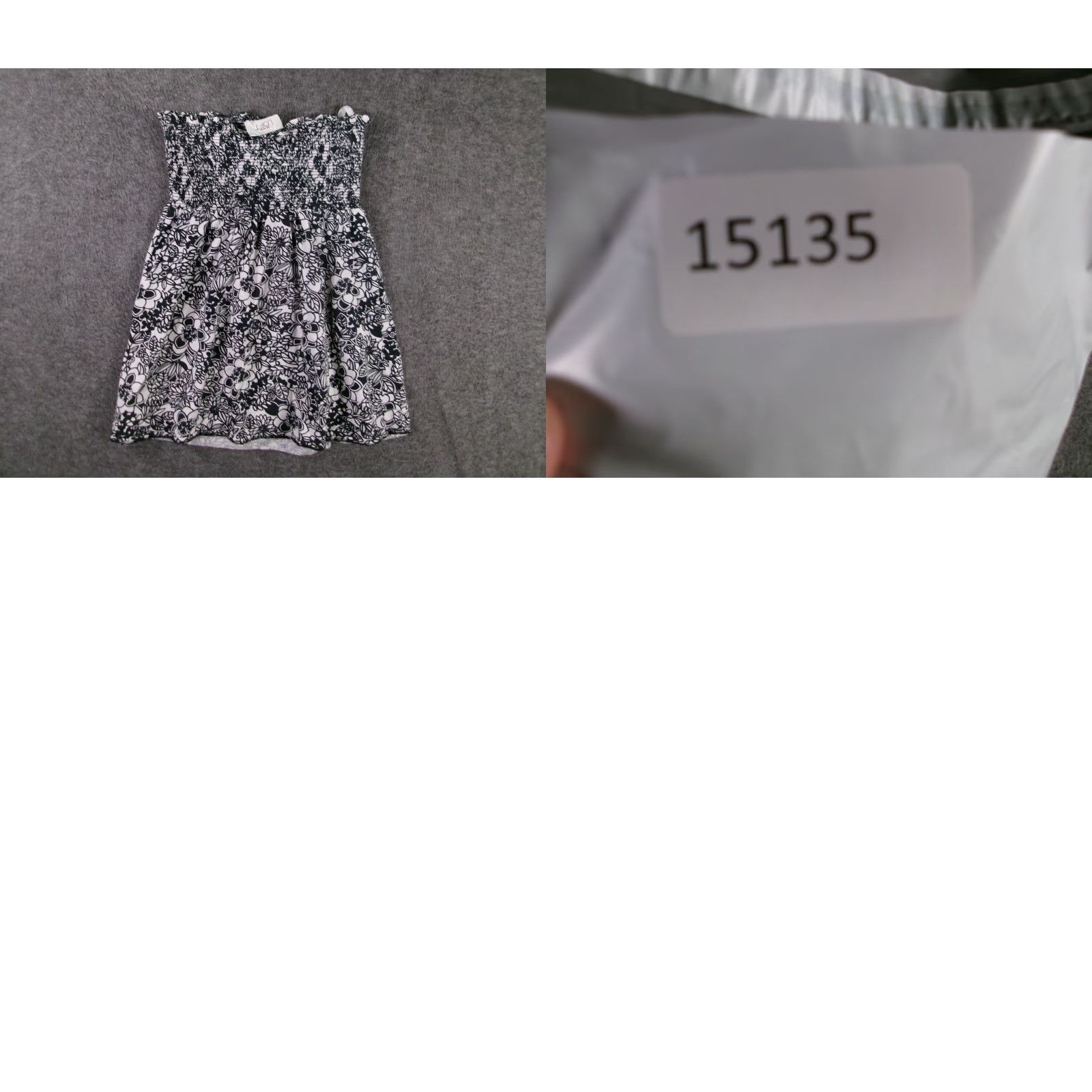 Loft LOFT Dress Womens S Strapless Smocked Bodice Floral Black White Sundress Casual Size S / US 4 / IT 40 - 8 Thumbnail