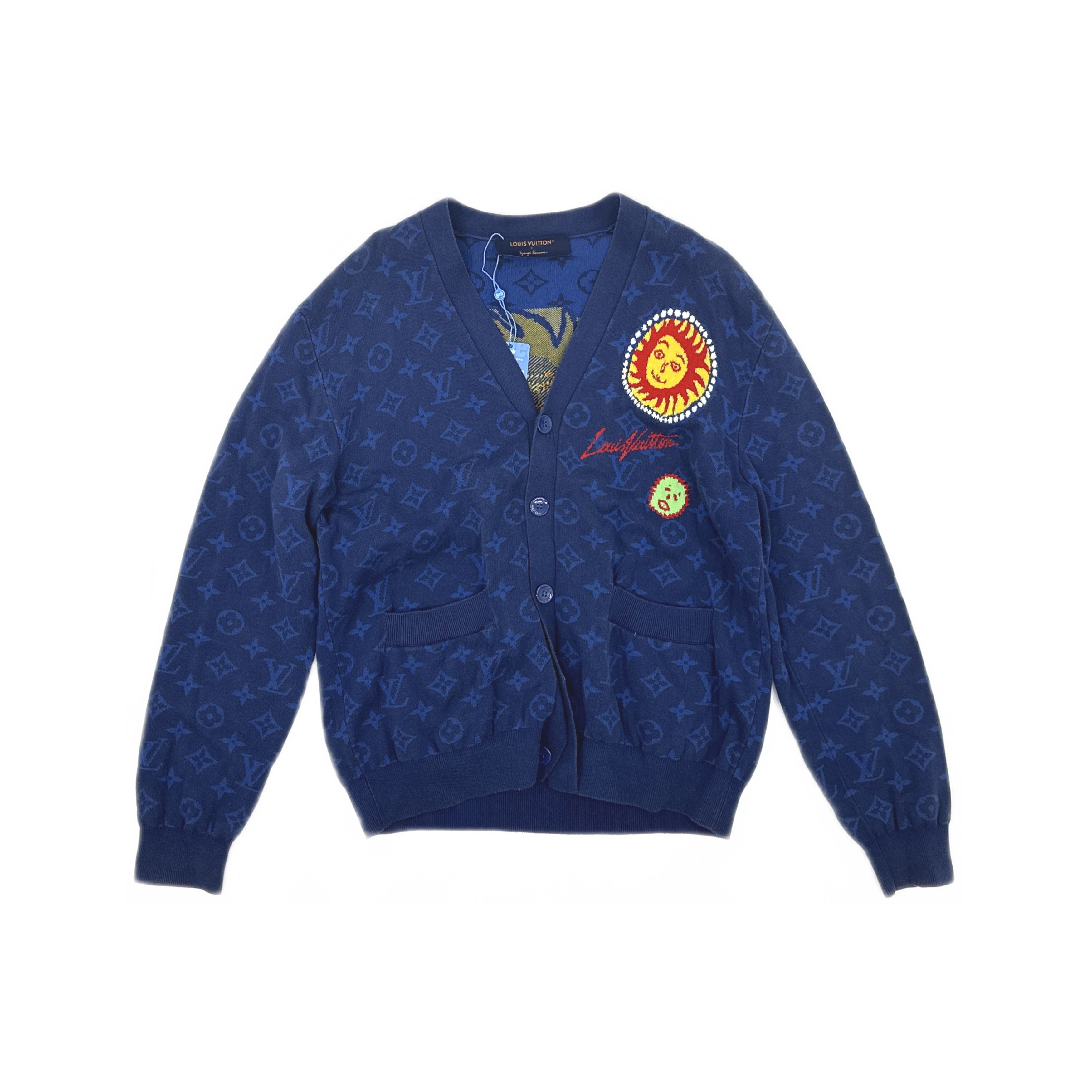 Louis Vuitton LOUIS VUITTON 25SS Jewel Button Cardigan Navy Size S