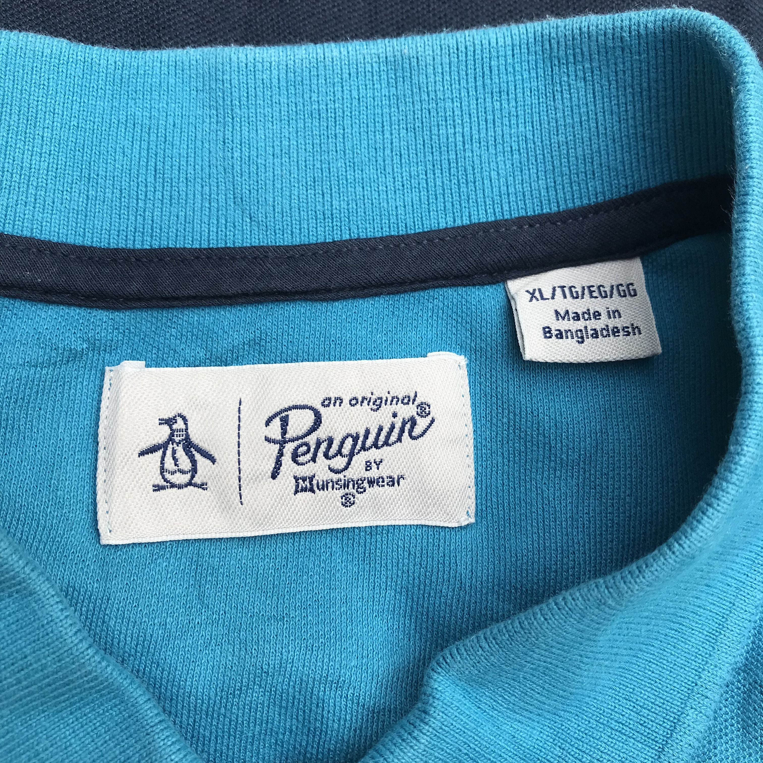 Grand Slam × Original Penguin × Vintage Blue Grandslam Munsingwear Penguin Half Stripes Polo Shirt Size US XL / EU 56 / 4 - 6 Thumbnail