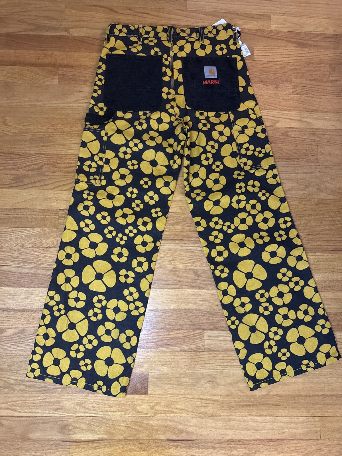 Marni Marni black and yellow floral pants Size US 32 / EU 48 - 2 Thumbnail