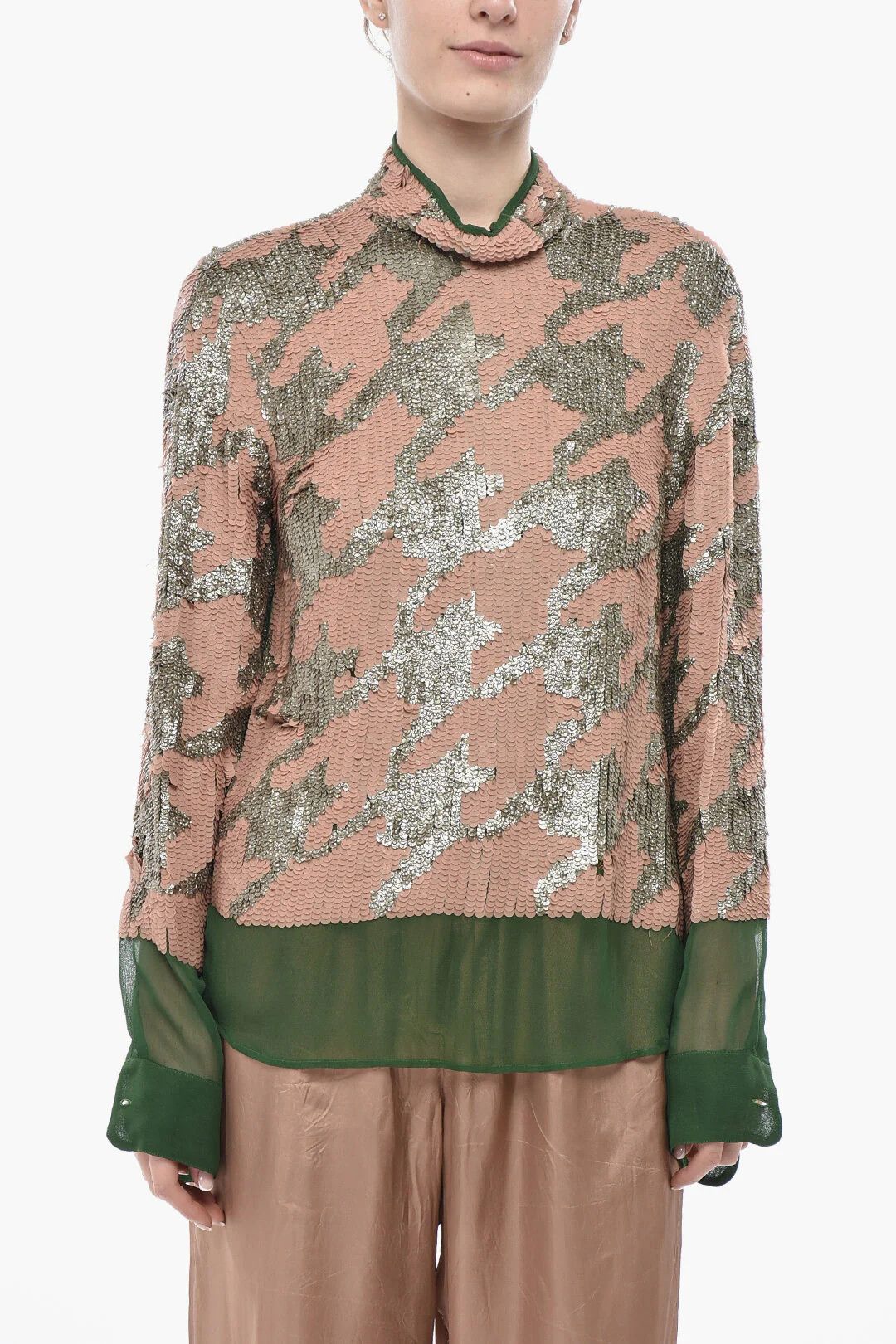 Dries Van Noten og1mm0426 Sequinned Blouse in Multicolor Size M / US 6-8 / IT 42-44 - 1 Thumbnail