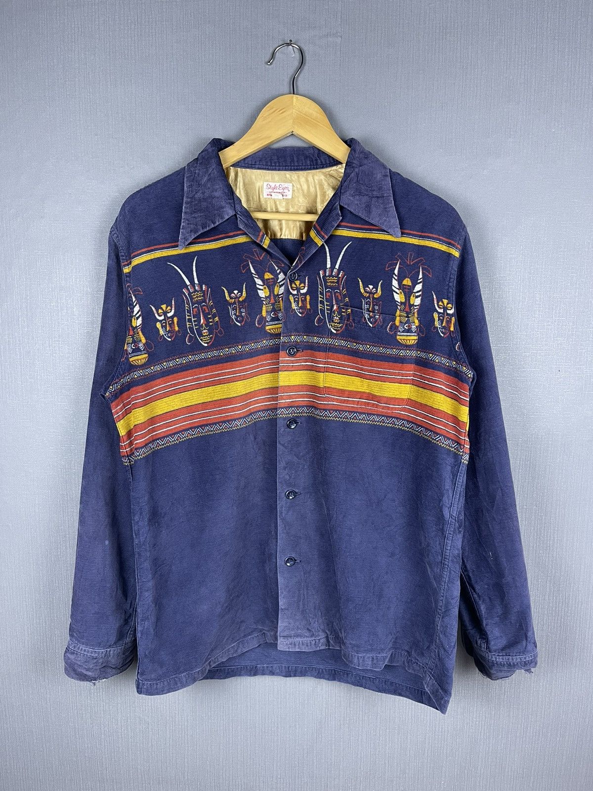 Sugar Cane × Toyo Enterprises × Vintage VINTAGE SUGAR CANE Style Eyes Rockabilly Corduroy Button Ups Size US M / EU 48-50 / 2 - 1 Thumbnail
