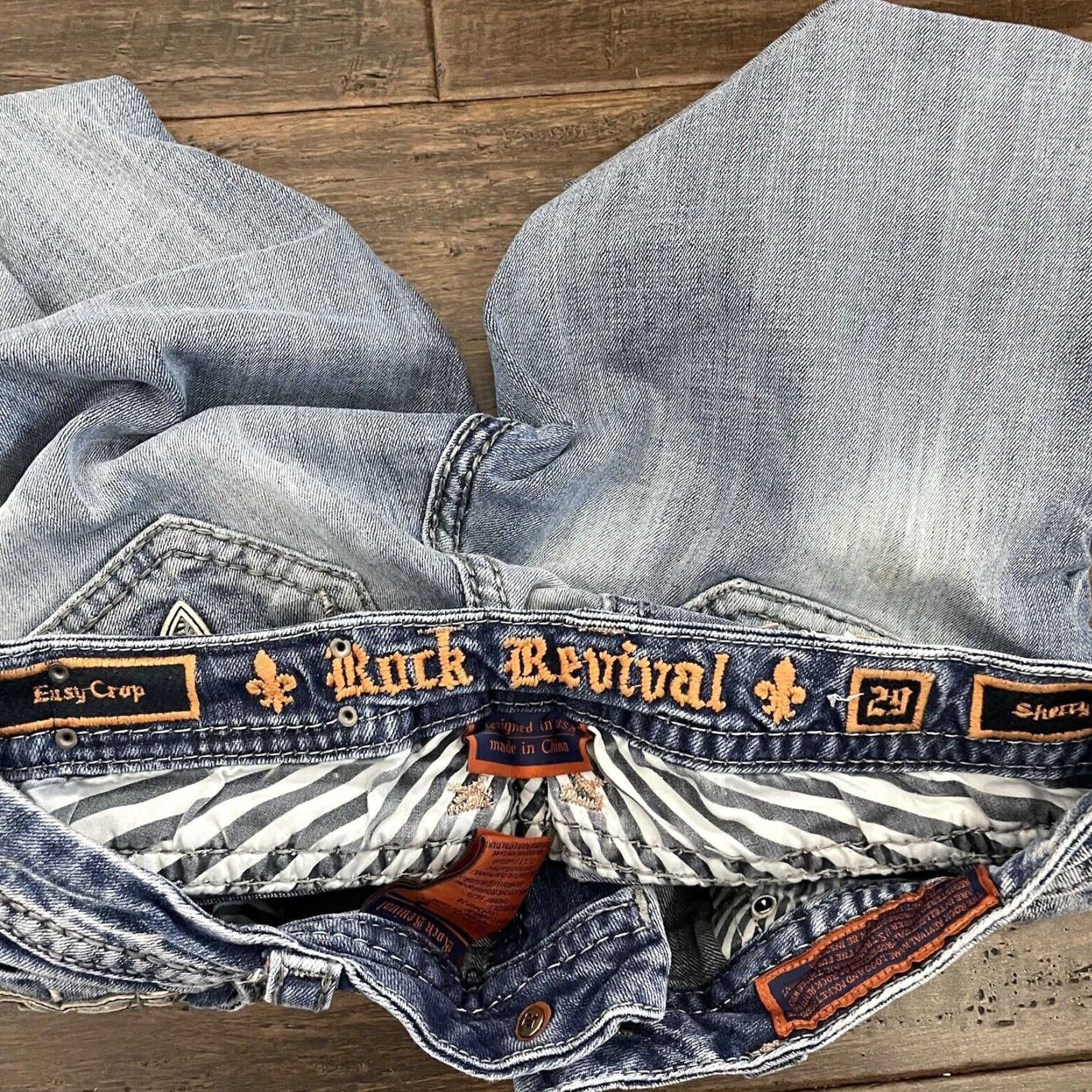 Vintage Rock Revival Women's Distressed Capri Jeans Blue Size 29 Size 29" - 5 Thumbnail