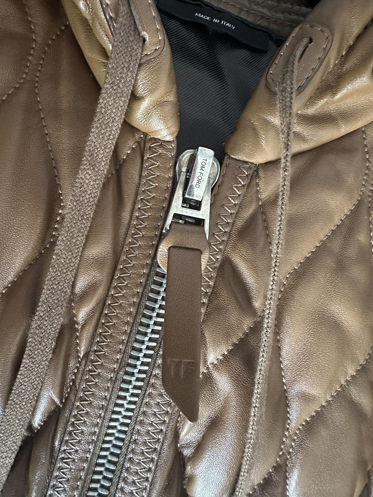 Tom Ford Tom Ford quilted leather jacket with hood Size US M / EU 48-50 / 2 - 5 Thumbnail