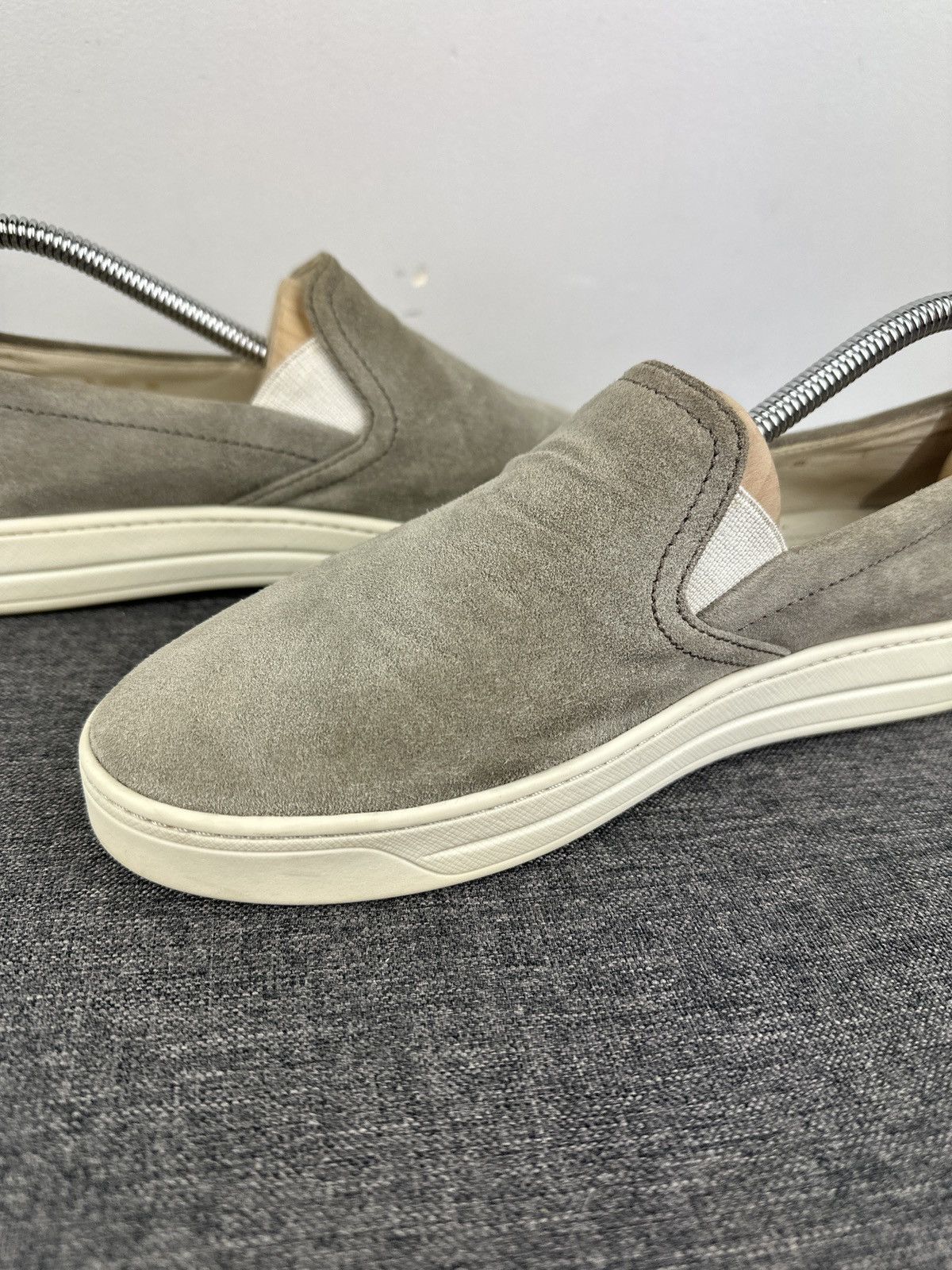 Prada Prada Women’s Suede Slip On Logo Shoes Loafers Moccasins Size US 7.5 / IT 37.5 - 9 Thumbnail