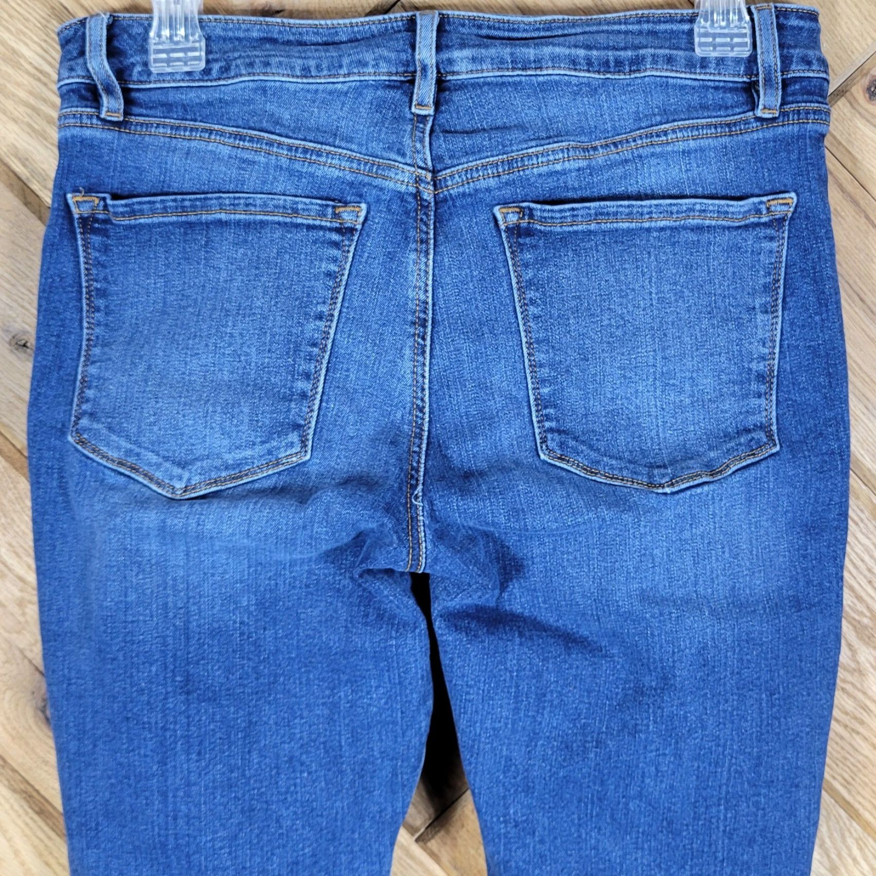 Denime Refuge Jeans Womens Blue Denim Distressed Tear Raw Hem Skinny Size 12 Distressed Jeans Womens Skinny Denim 5-Pocket Style Size 34" / US 12 / IT 48 - 6 Thumbnail