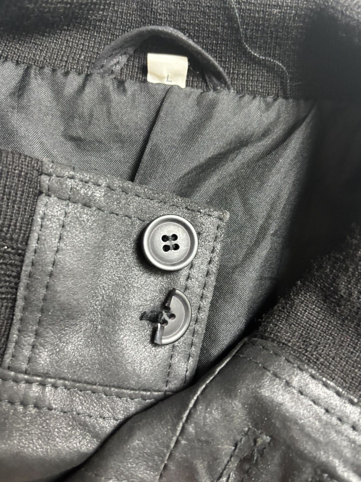 Leather Boxy genuine leather bomber jacket avant garde vintage Size US L / EU 52-54 / 3 - 6 Thumbnail