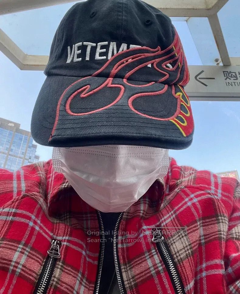 Vetements Vetements Flame Embroidered Baseball Cap Size ONE SIZE - 6 Thumbnail