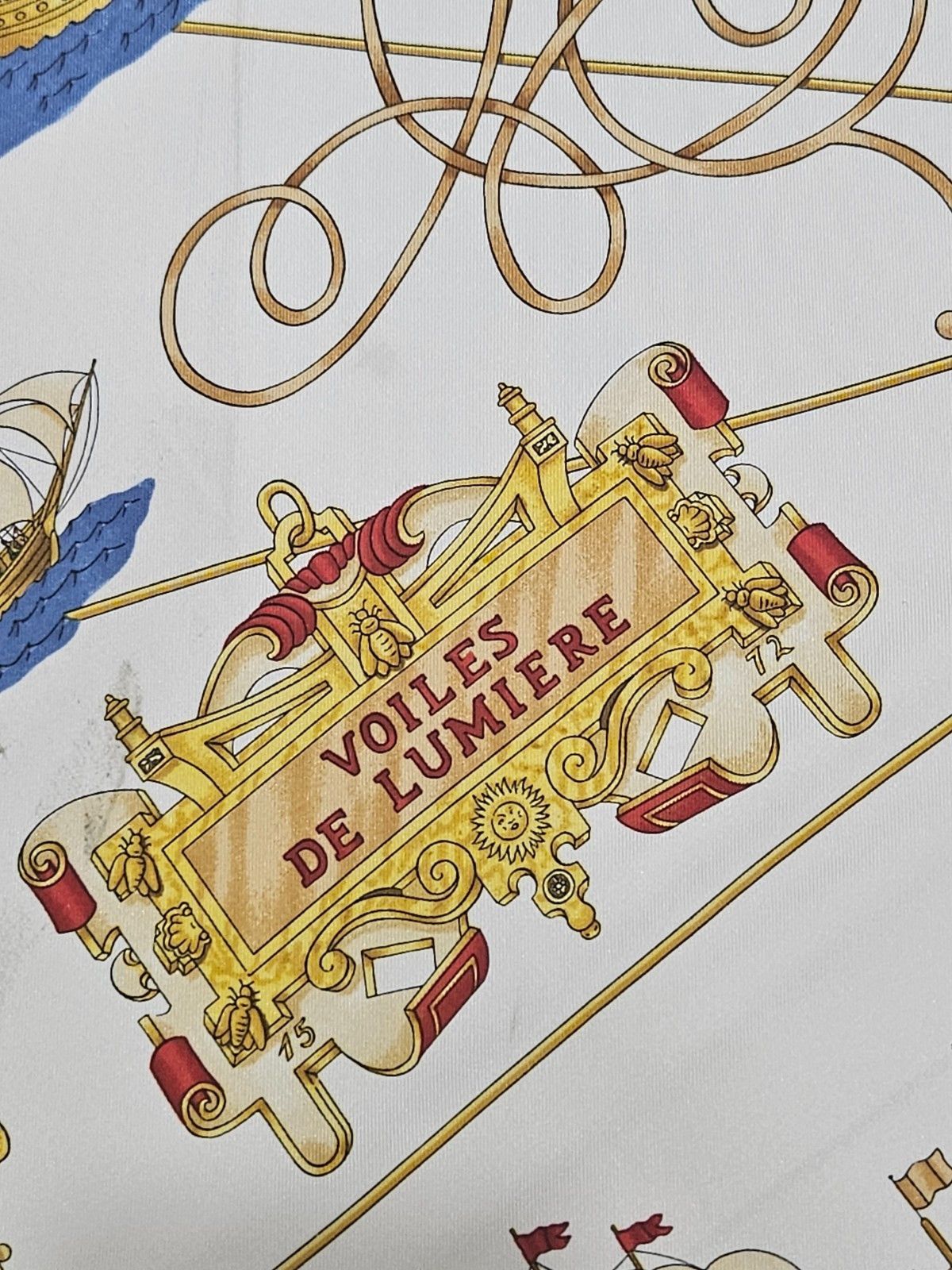 Hermes HERMES Voiles De luminere Silk Scarf Size ONE SIZE - 4 Thumbnail