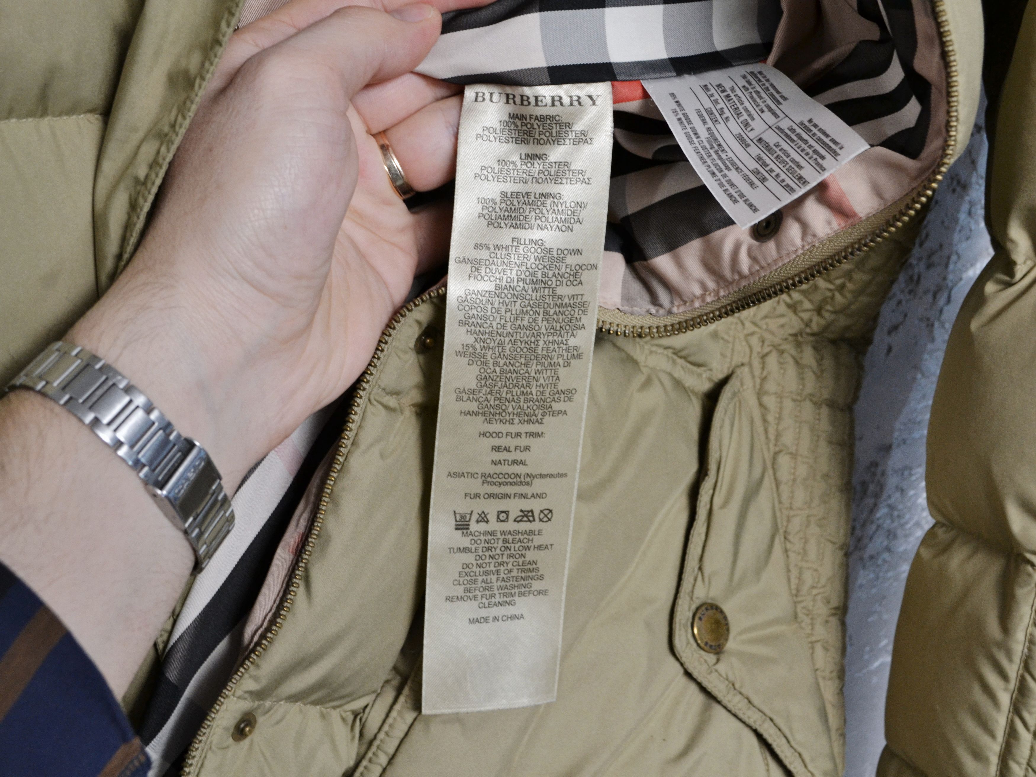 Burberry Burberry Brit Beige Down Puffer Jacket Womens Size S Size S / US 4 / IT 40 - 8 Thumbnail