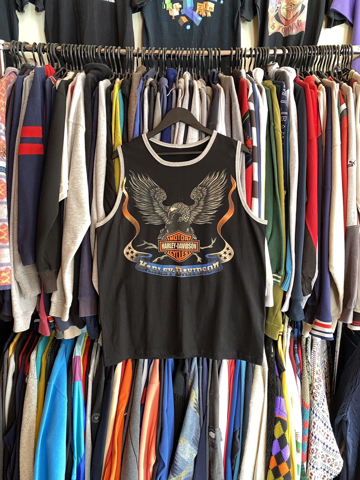 Harley Davidson VINTAGE HARLEY DAVIDSON EAGLE TANK TOP Size US XL / EU 56 / 4 - 1 Thumbnail