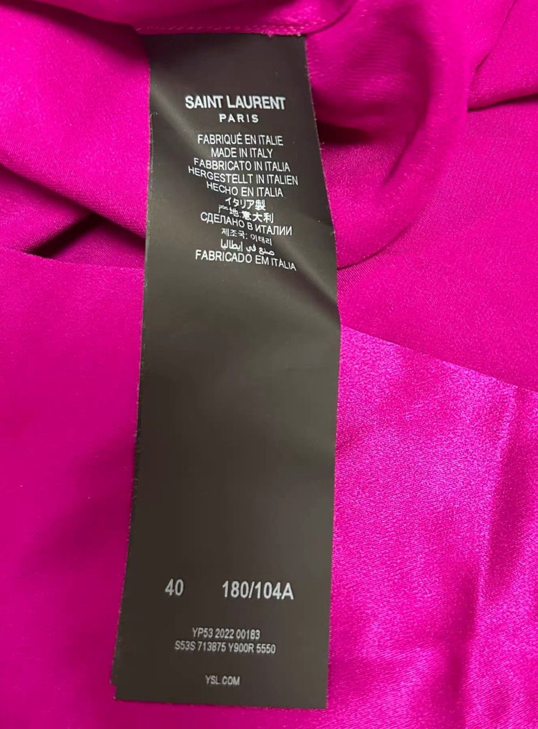 Saint Laurent Paris Saint laurent 22ss silk satin half sleeve shirt Size US M / EU 48-50 / 2 - 4 Thumbnail