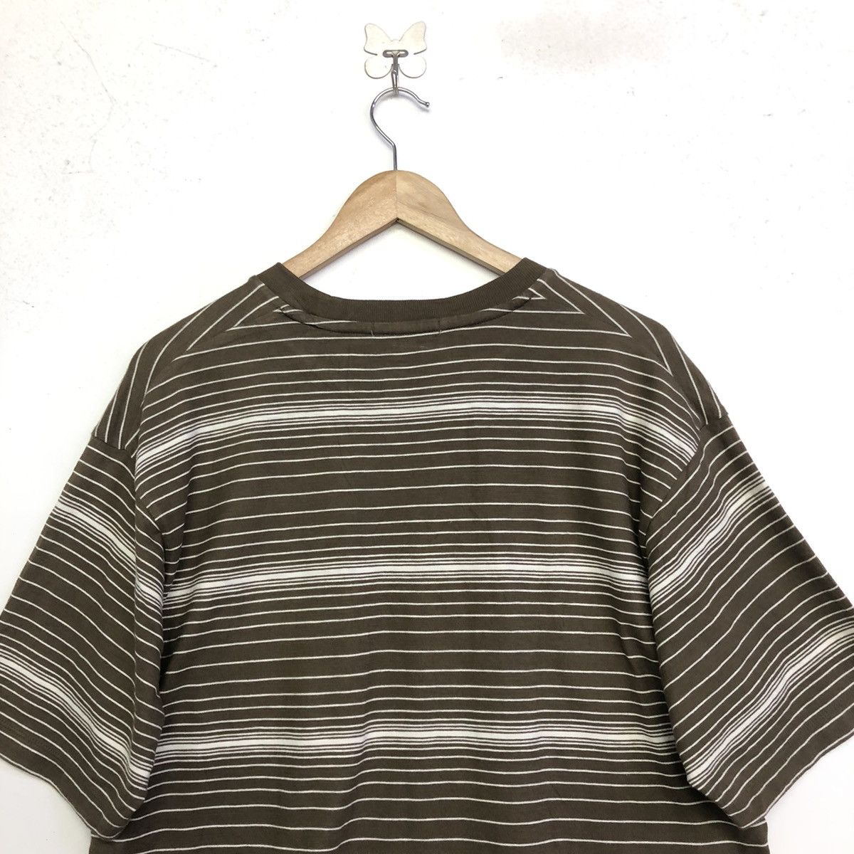 JW Anderson × Japanese Brand × Uniqlo Jwanderson X Uniqlo Stripe Pocket Oversize Tshirt Size US M / EU 48-50 / 2 - 7 Thumbnail