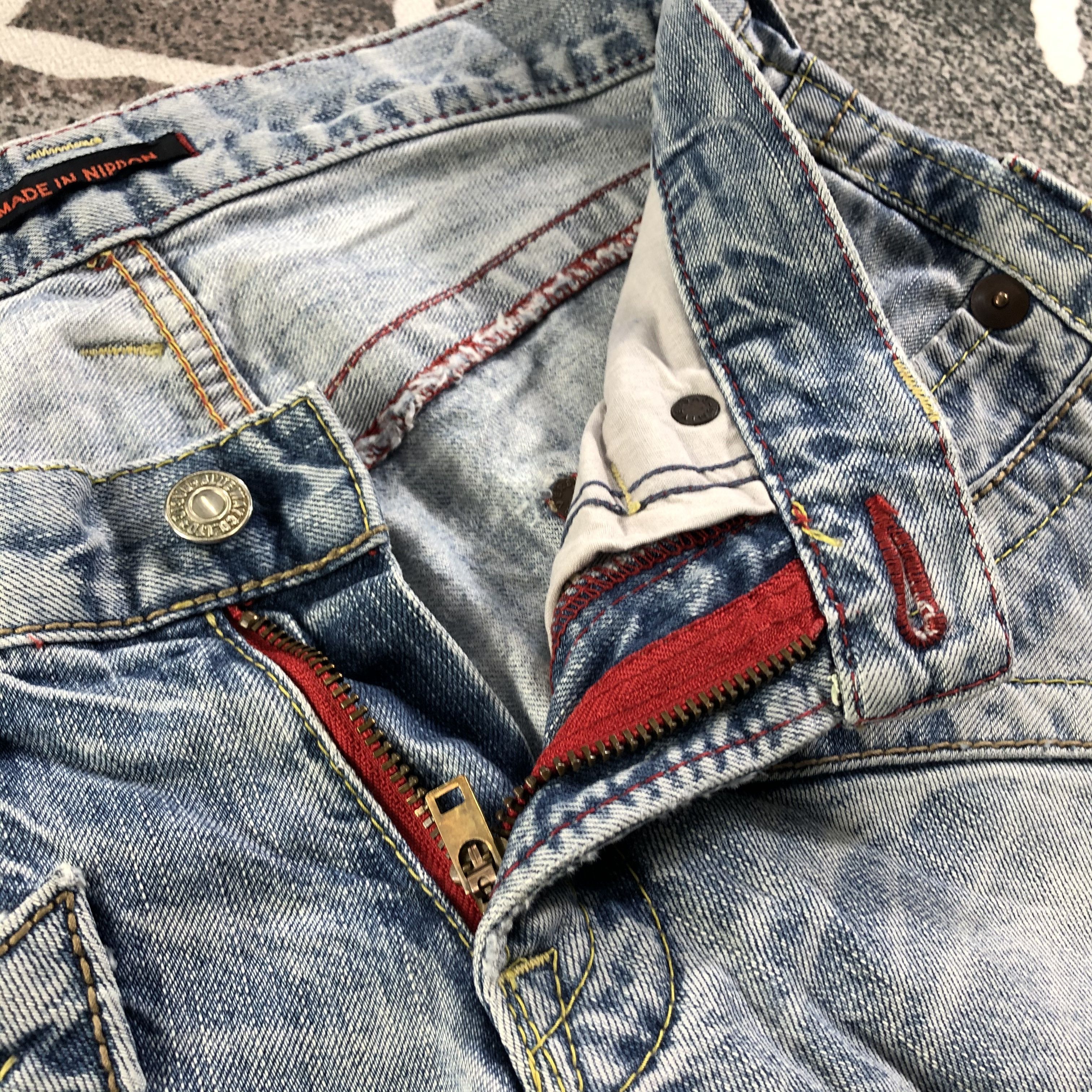 Japanese Brand Blue Way Jeans Distressed Denim KJ2025 Size US 28 / EU 44 - 8 Thumbnail