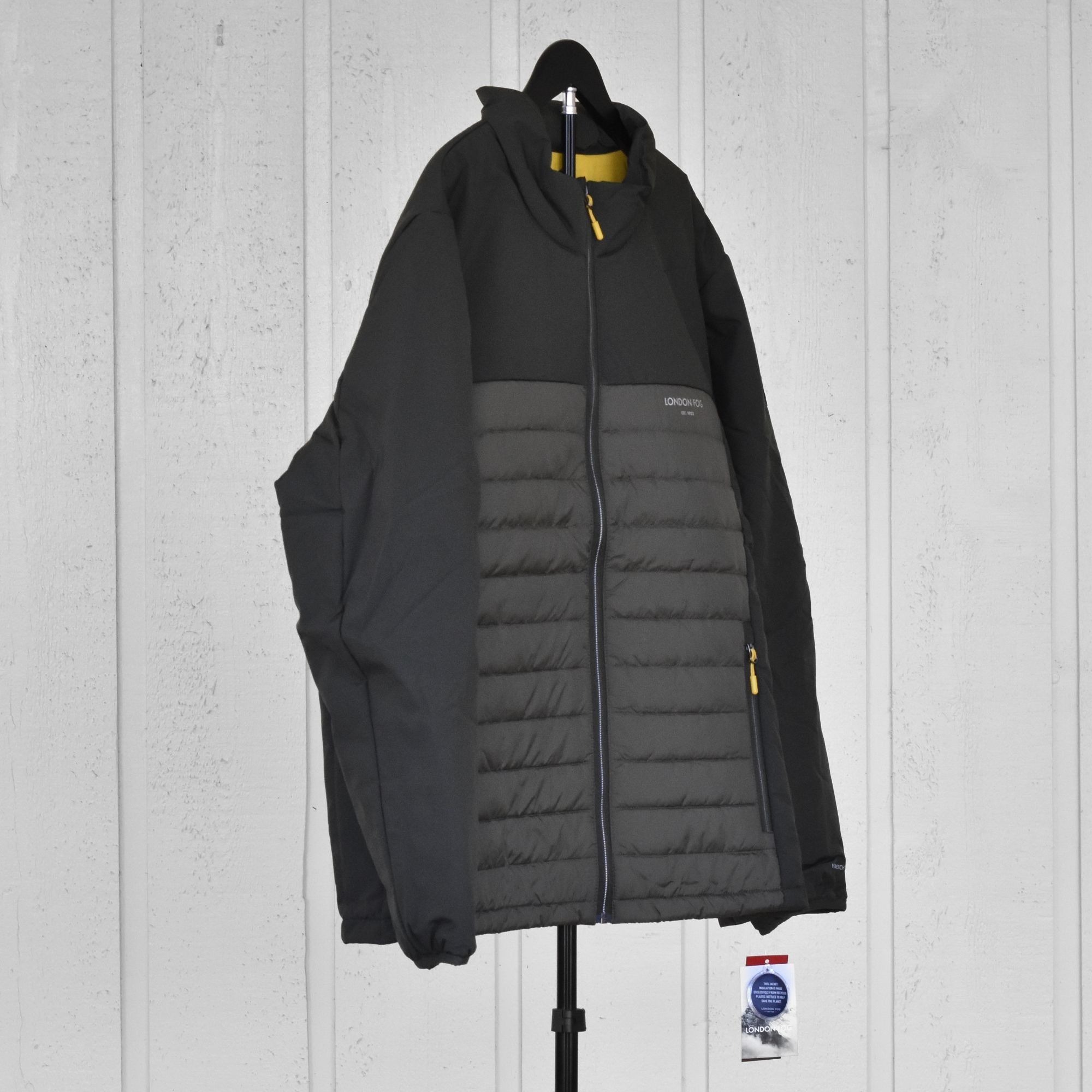 London Fog London Fog Ridgewood Mixed Media Midweight Quilted Jacket Ol Size US XXL / EU 58 / 5 - 6 Thumbnail