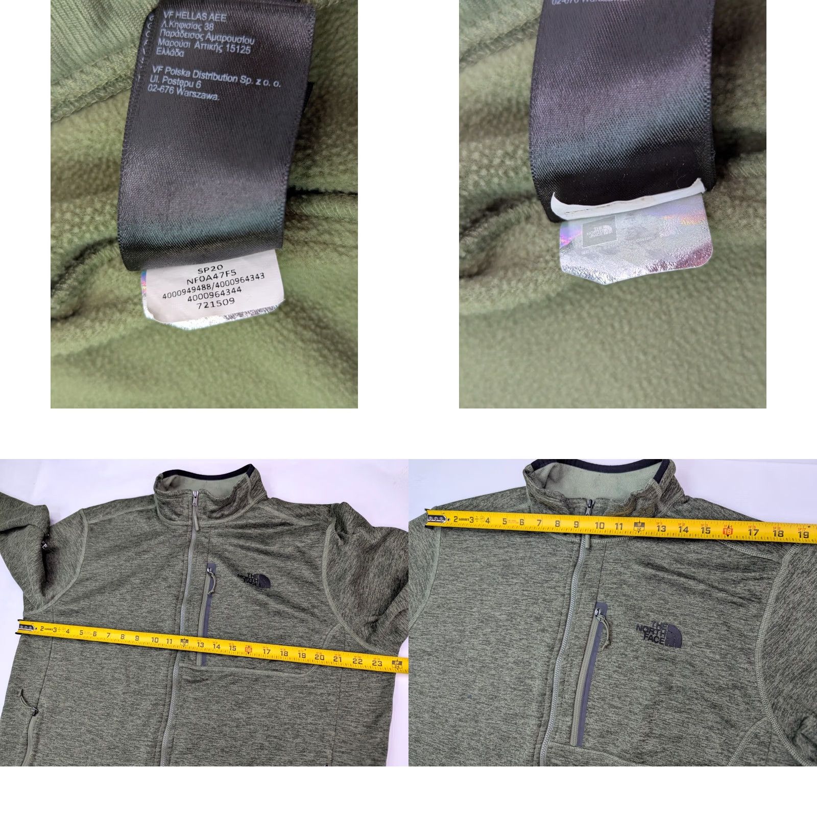 The North Face The North Face Fleece Jacket Men XL Green Embroidered Full Zip Size US XL / EU 56 / 4 - 8 Thumbnail