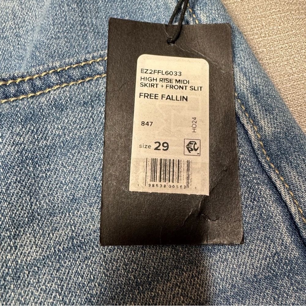 Joe's NWT New $218 Joe's High Waist Midi Denim Skirt In Free Fall Size 29" - 5 Thumbnail