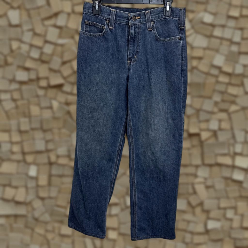 Carhartt Carhartt Jeans Denim Relaxed Fit Size 30x32 101483-968 Blue Medium Wash Men 5-Pocket Logo Workwear Classic 90s Grunge Motorcycle USA Size US 30 / EU 46 - 1 Thumbnail