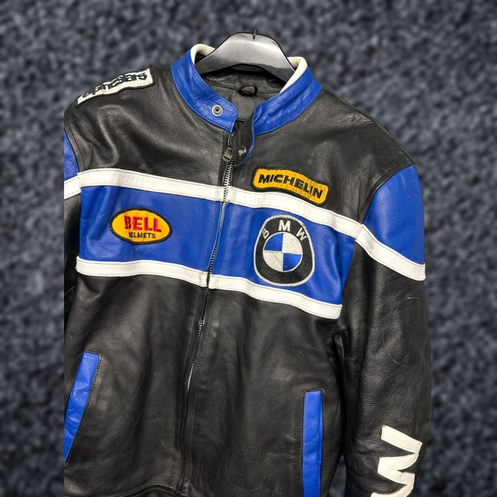 BMW BMW 90s Vintage Mens Motorcycle Leather Jacket Size L Black Jacket Mens 90s Motorcycle BMW Leather Jacket Size US L / EU 52-54 / 3 - 1 Thumbnail