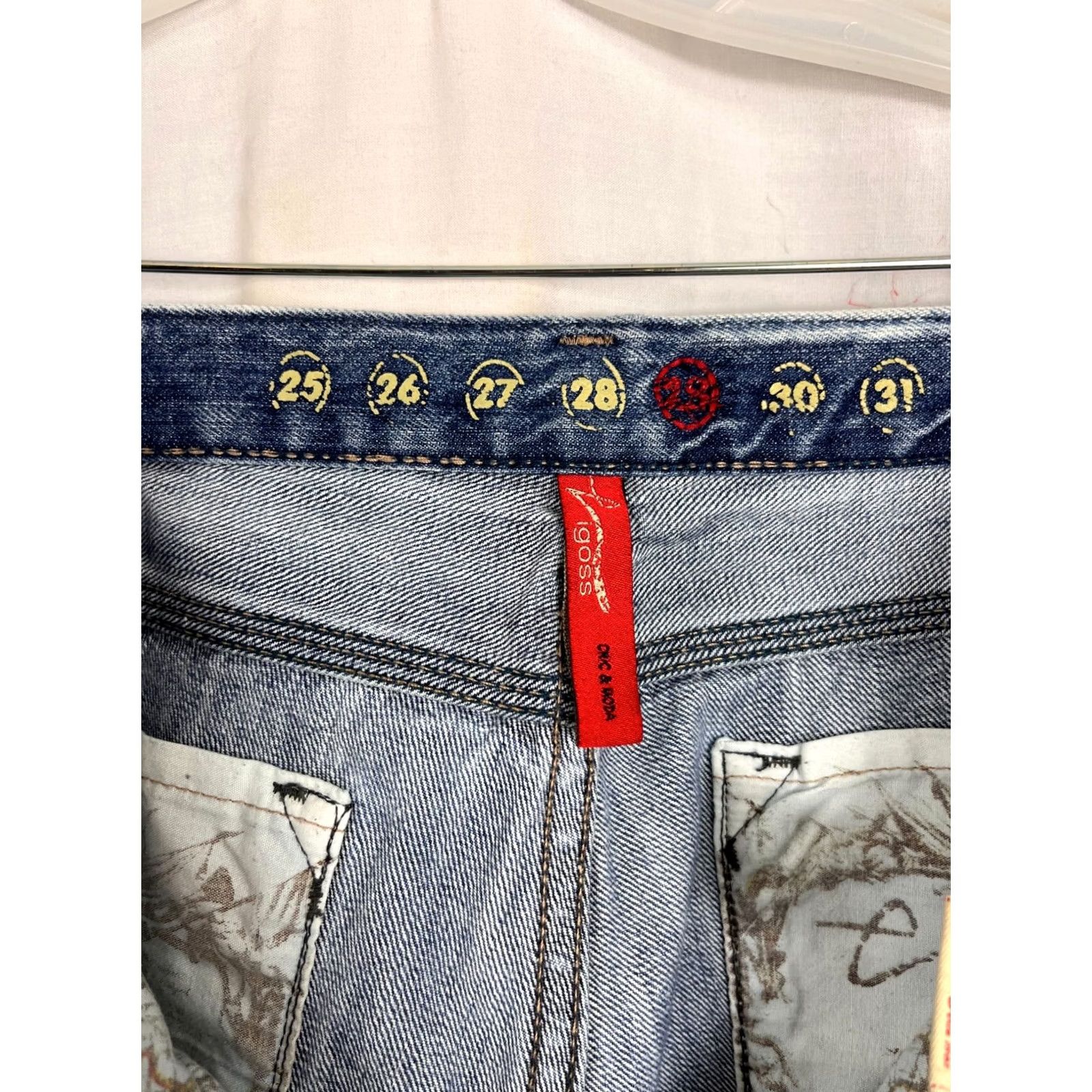 Vintage VINTAGE Vigoss Jeans Women Size 29 M Low Straight Loves slice Raw Denim Blue Chic & Moda Size 29" - 4 Thumbnail
